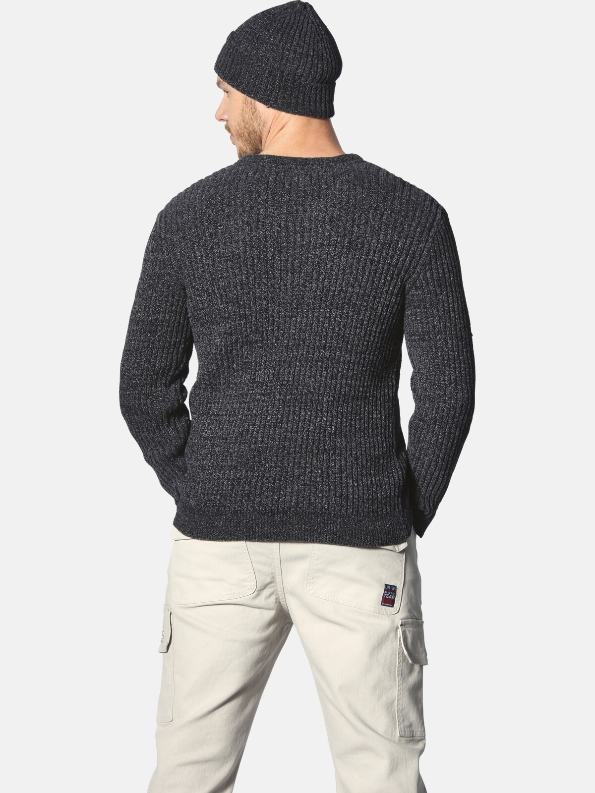 Jan Vanderstorm Rundhalspullover »Pullover mit Mütze RONAI«