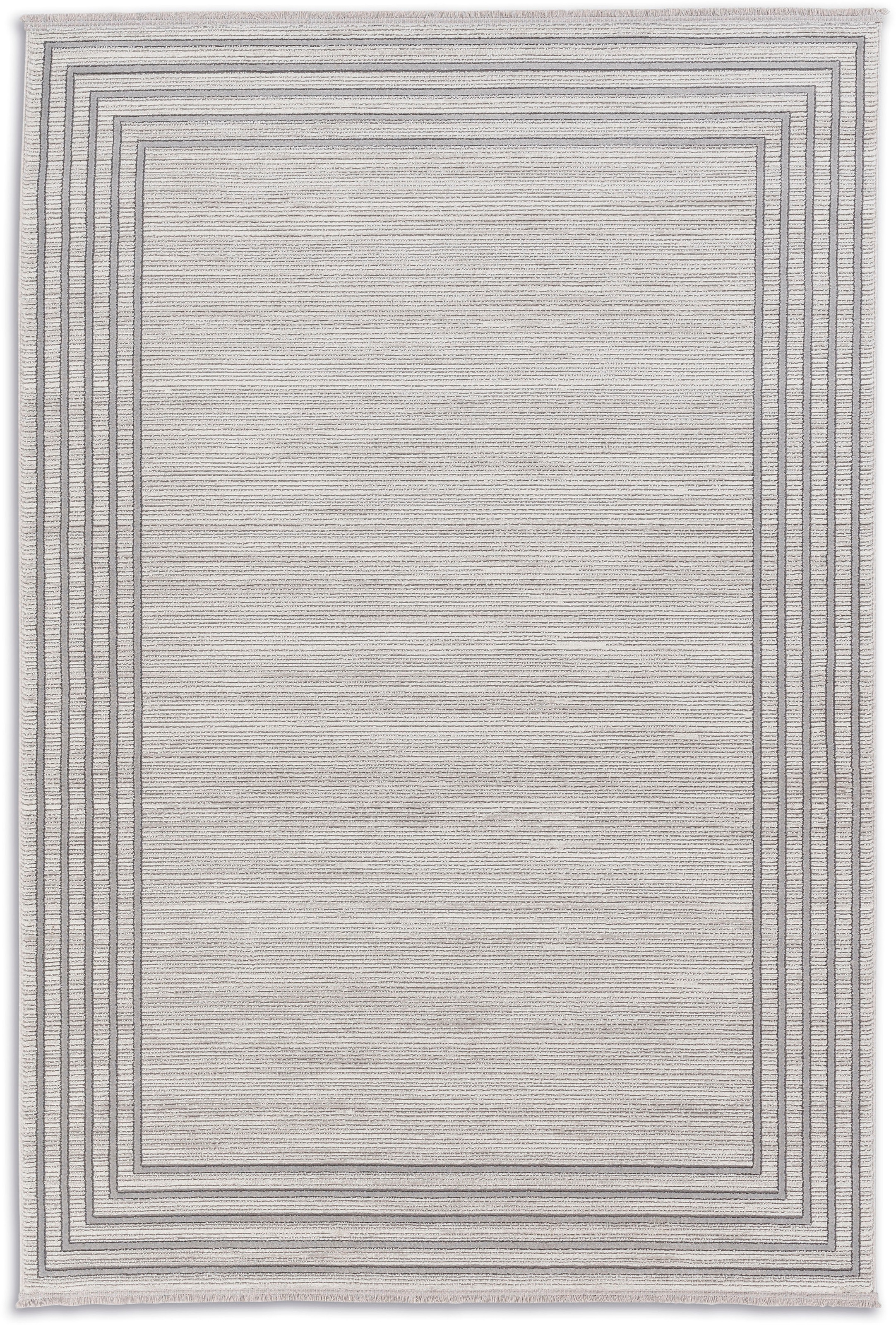 ASTRA Teppich »Vercelli 231/232 Kurzflorteppich«, rechteckig, 9 mm Höhe, 3-D Effekt, wollig weiche Oberfläche, mit Fransen, Wohnzimmer