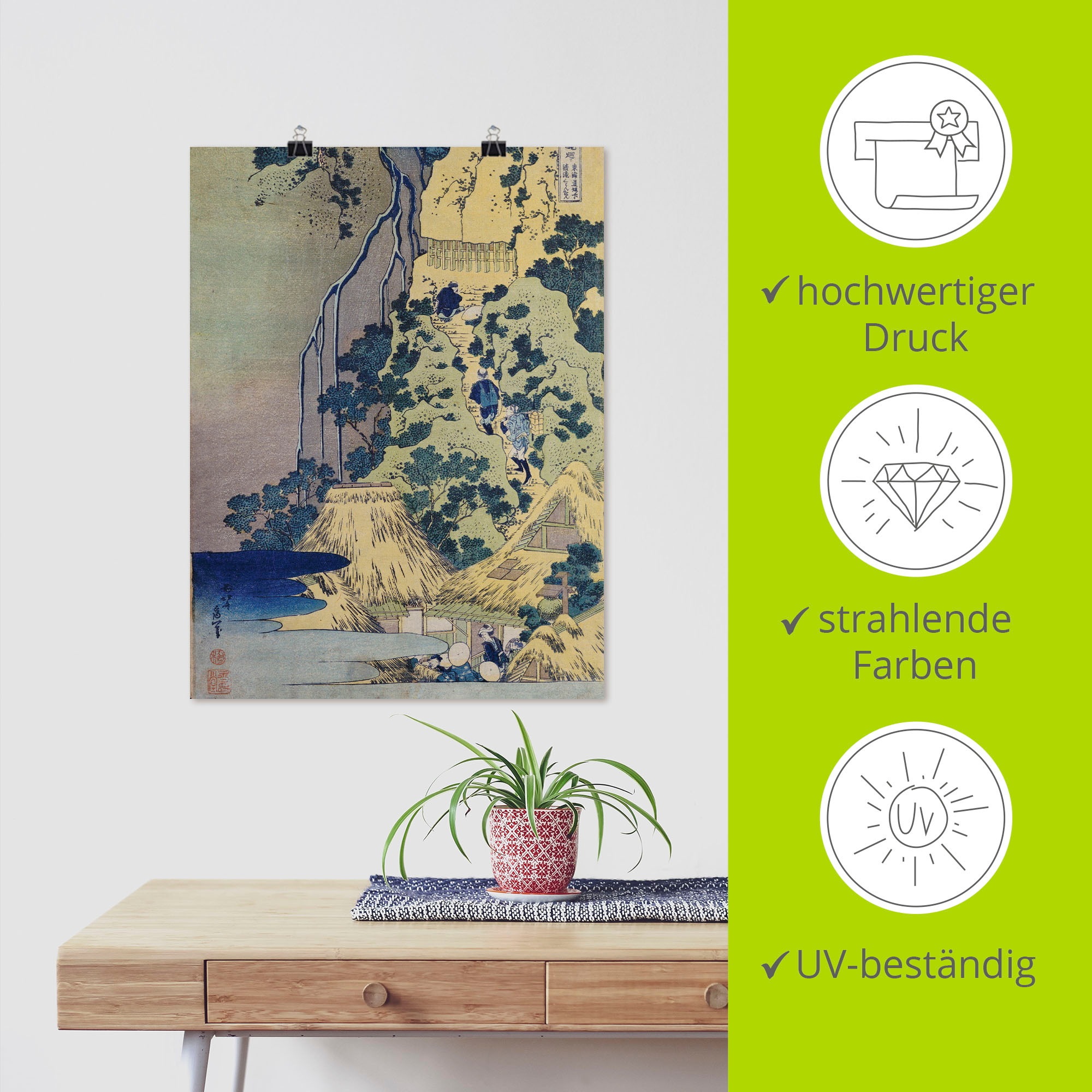 Artland Wandbild »Reisende beim Aufstieg eines Berges«, Berge, (1 St.), als Leinwandbild, Poster in verschied. Größen