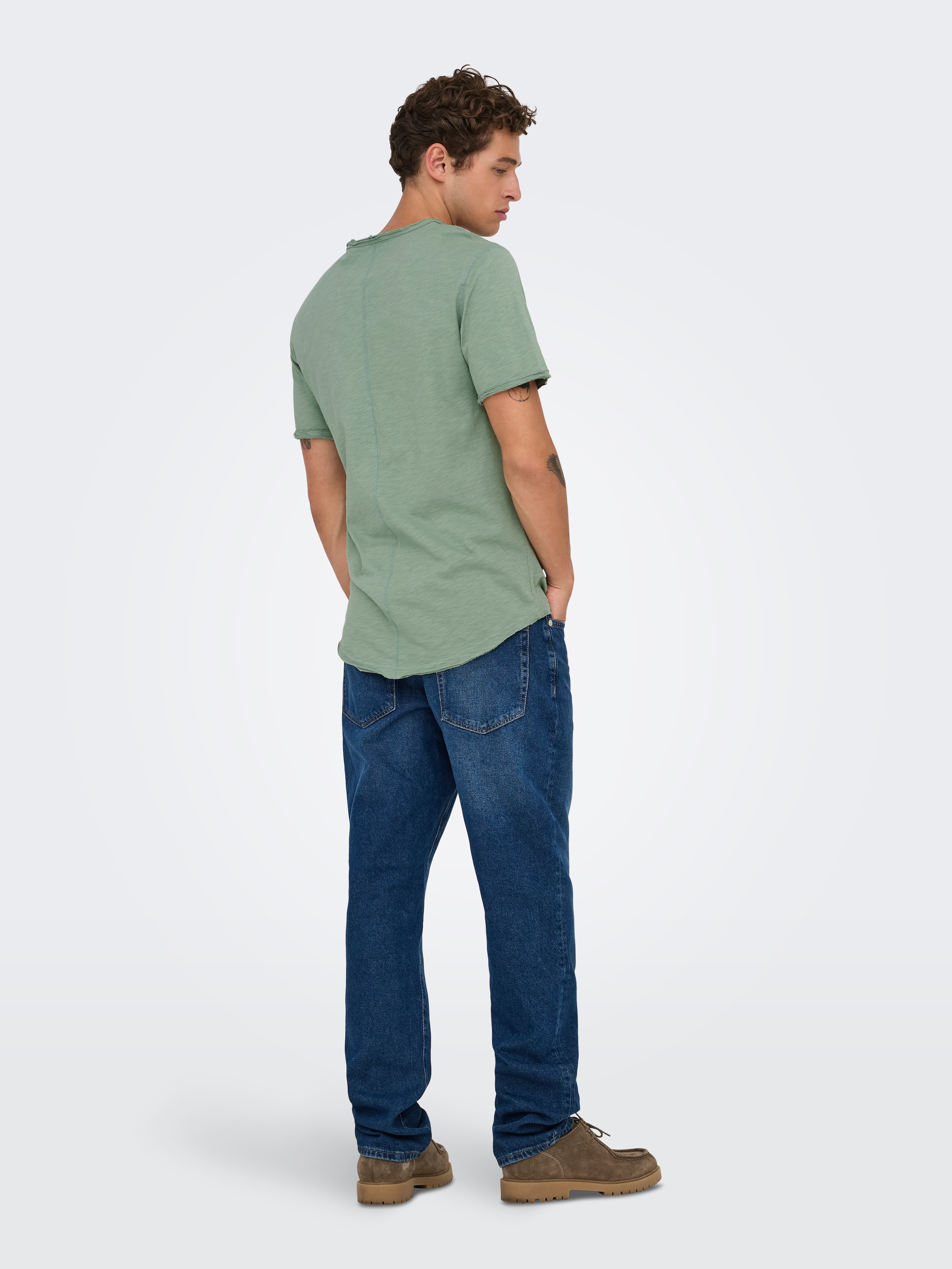 ONLY & SONS Rundhalsshirt »ONSBENNE LONGY SS TEE NF 7822 NOOS«
