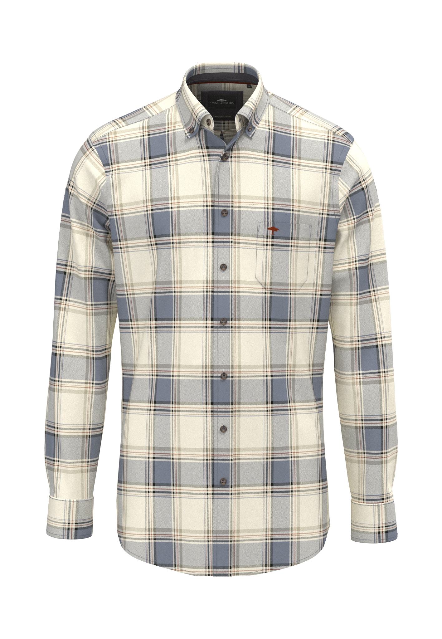 FYNCH-HATTON Karohemd mit Button-Down-Kragen