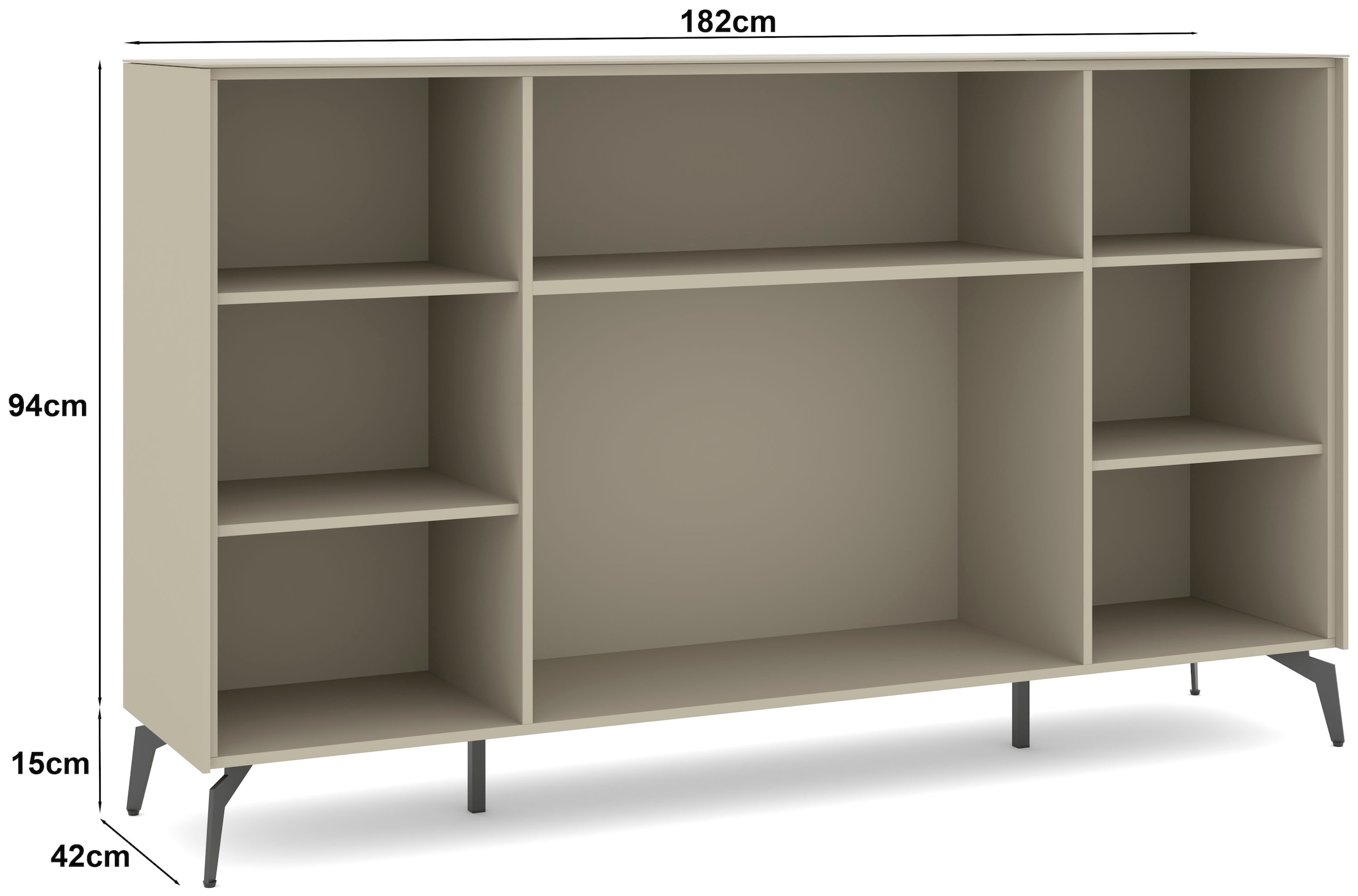 set one by Musterring Sideboard »Reno« 1 Stk. tlg. Mit Winkelfuß in diversen Farben, 109 cm Höhe & Farbauswahl
