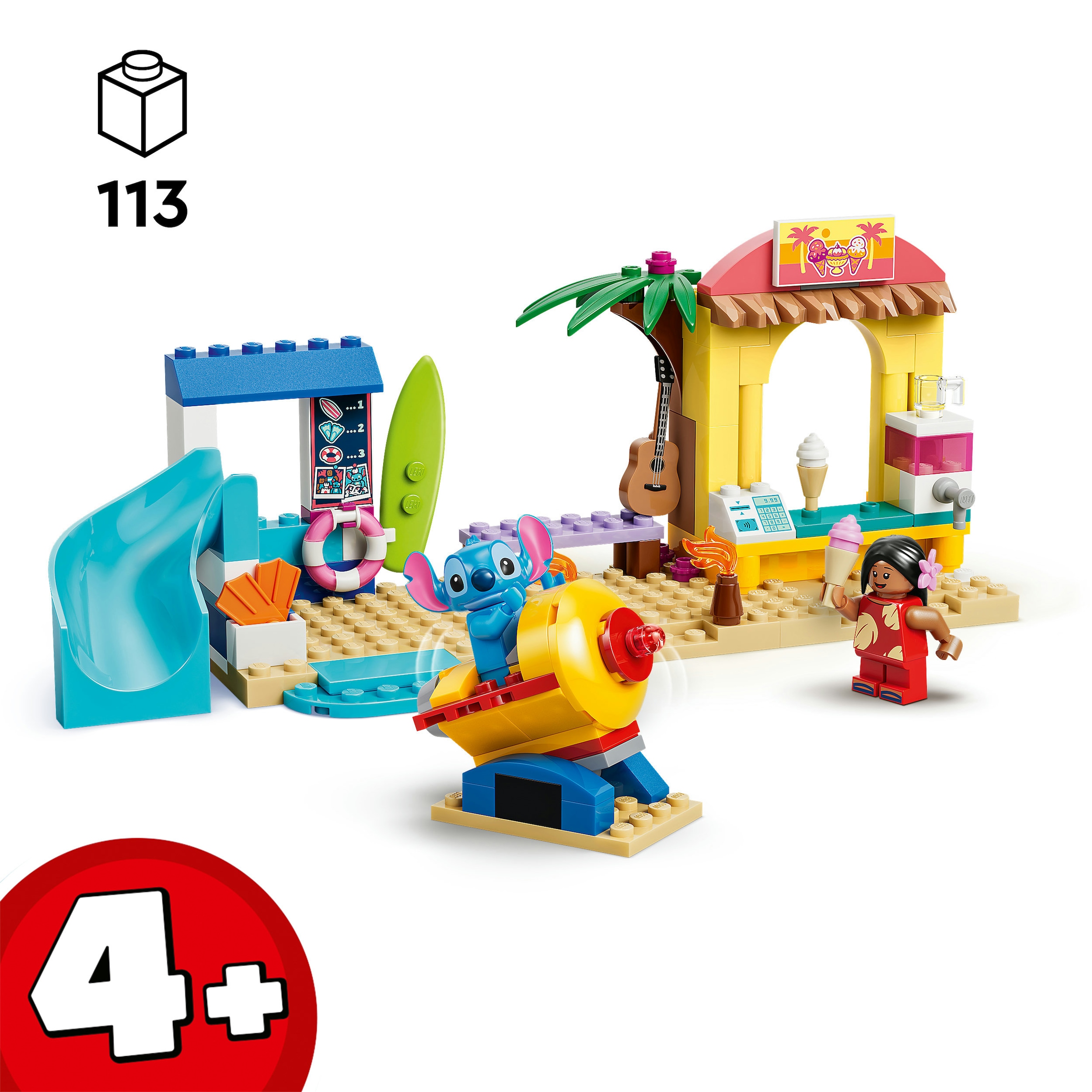 LEGO® Konstruktionsspielsteine »Spaß am Strand mit Lilo und Stitch (43280), LEGO Disney Classic« Made in Europe