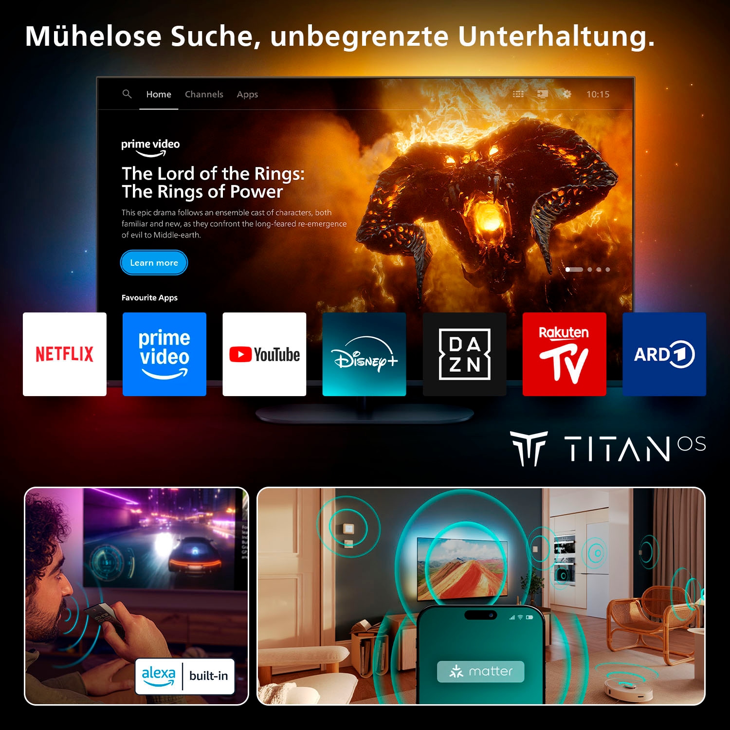 Philips LED-Fernseher »75PUS8500/12«, 4K Ultra HD, Smart-TV