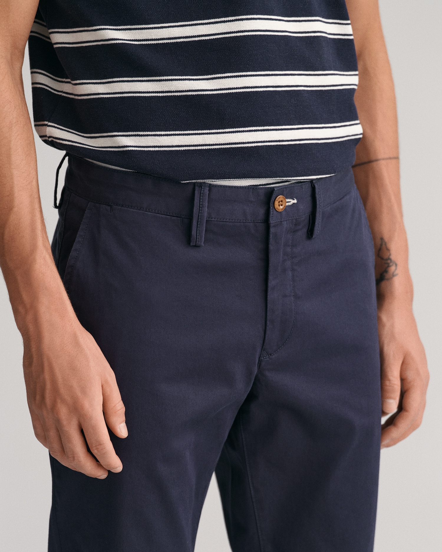 Gant Chinohose »SLIM TWILL CHINOS«, mit gefütterten Seitentaschen