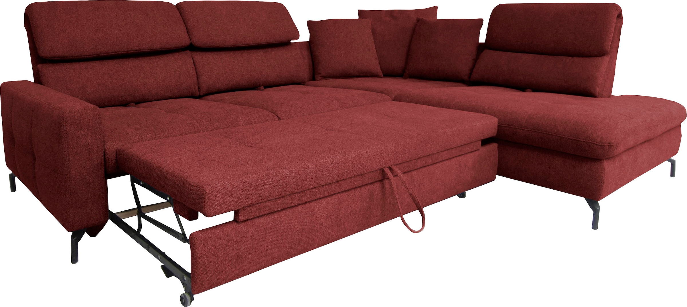 alina Ecksofa »Louis«, Breite 260 cm, Rückenlehnenverstellung, wahlweise mit Bettfunktion
