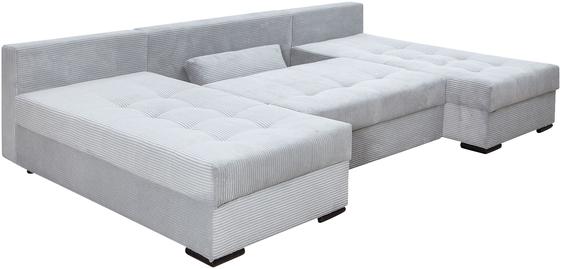 COLLECTION AB Wohnlandschaft »Josy, U-Form, Schlafsofa mit Bettkasten«, (Cord-/Mix), flexible Recamiere, Breite: 269cm, inklusive Rückenkissen, Cord