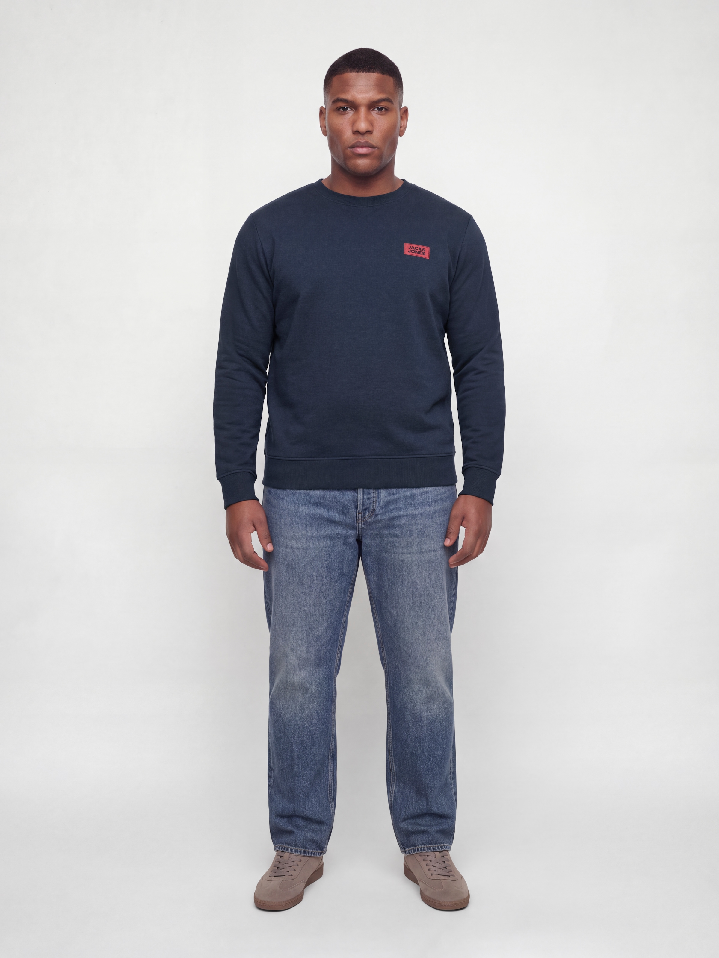 Jack & Jones PlusSize Sweatshirt »JJRUSH SWEAT CREW NECK PLS«, Baumwollmischung, normal geschnitten
