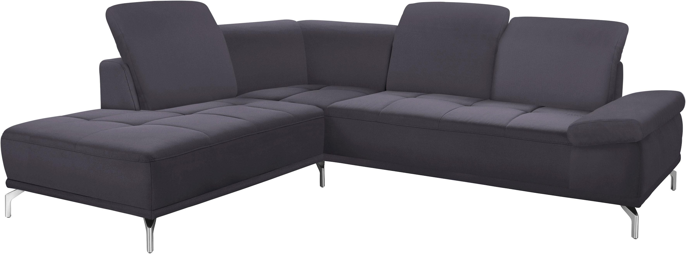 PLACES OF STYLE Ecksofa »Caluna« Inkl.Sitztiefenverstellung, wahlweise mit Kopf- und Armteilverstellung