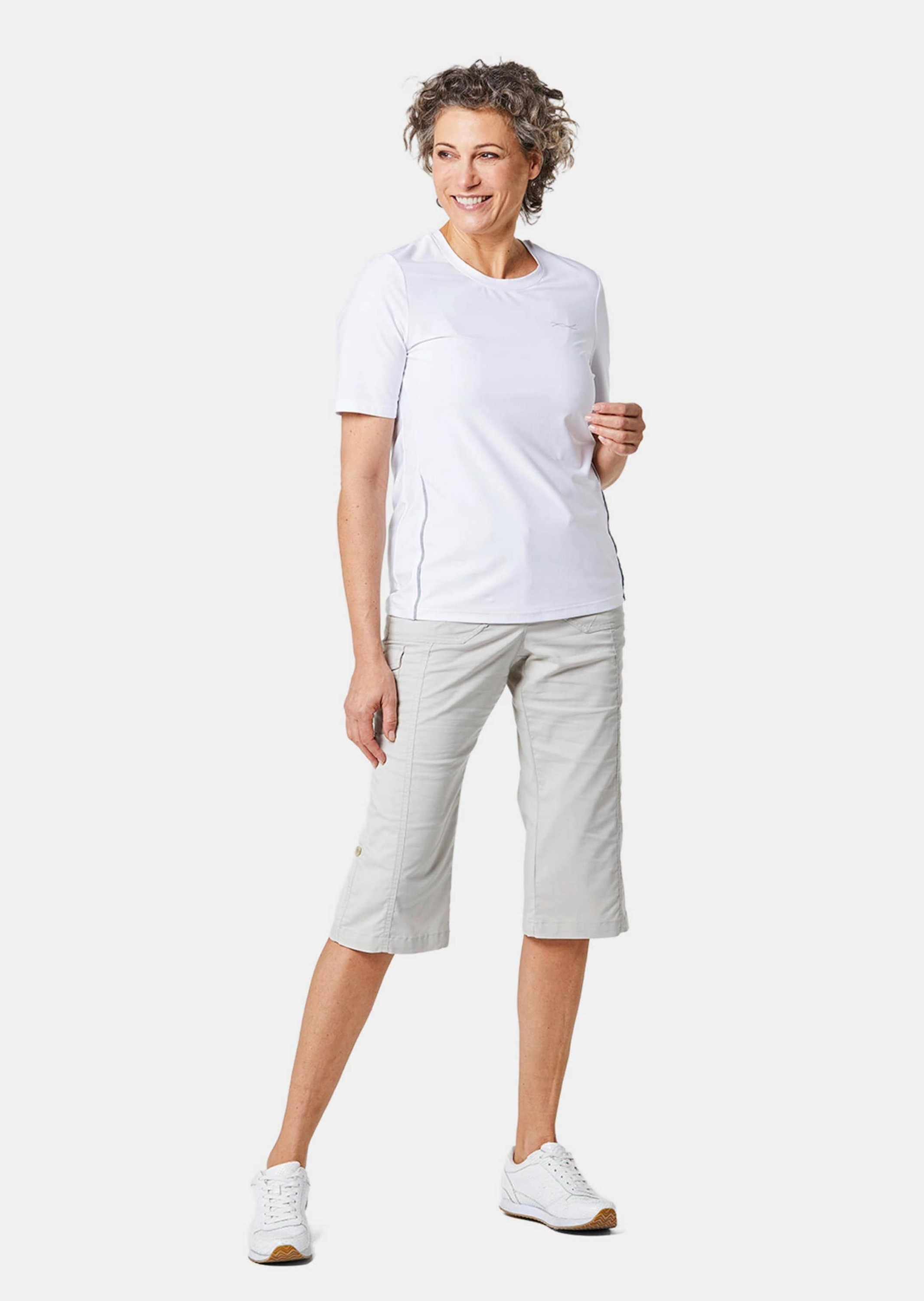 GOLDNER Kurzarmshirt »Kurzgröße Sport-Shirt mit Reflektoren«