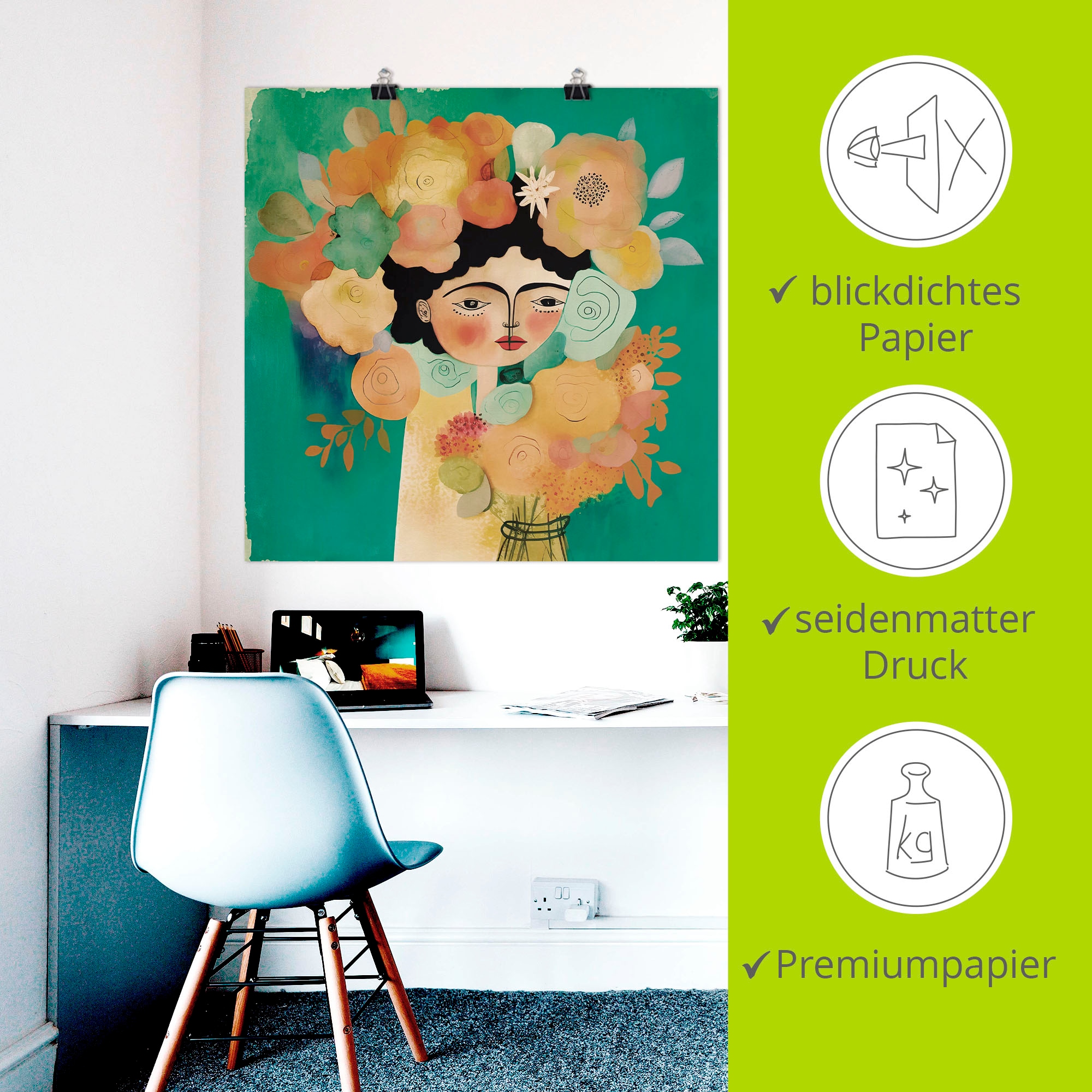 Artland Wandbild »Das Flüstern der Blüte« Bilder von Frauen 1 Stk. tlg. als Alubild, Leinwandbild, Poster, Wandaufkleber in verschied. Größen