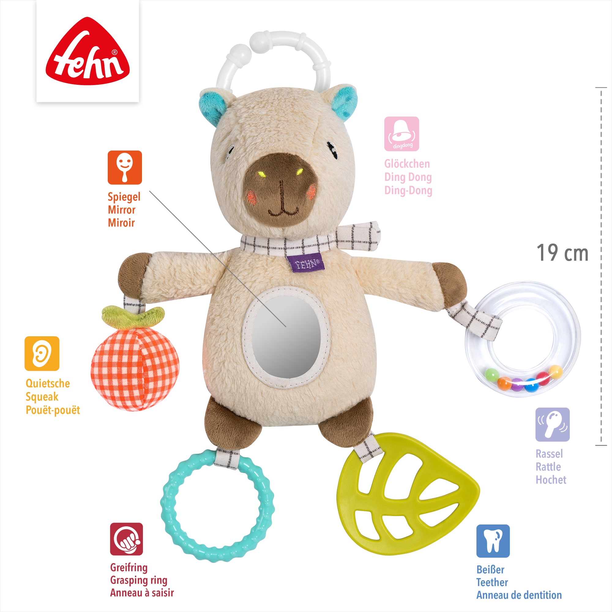 Fehn Greifspielzeug »Capybara Clara, Activity-Capybara«