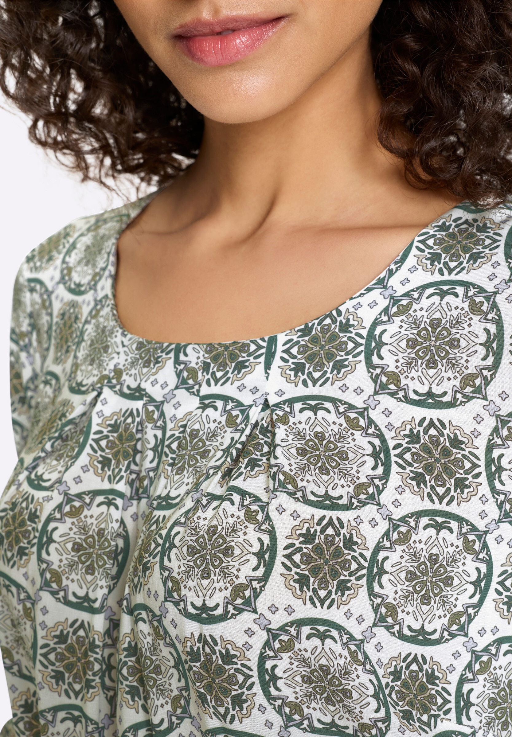 heine Schlupfbluse »Druck-Bluse Druckbluse mit Faltenpartie«