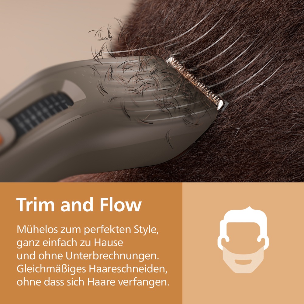 Philips Haarschneider »Serie 5000 HC5733/15« 2 Aufsätze 16 Längeneinstellungen, Turbo Modus und PowerAdapt Sensor