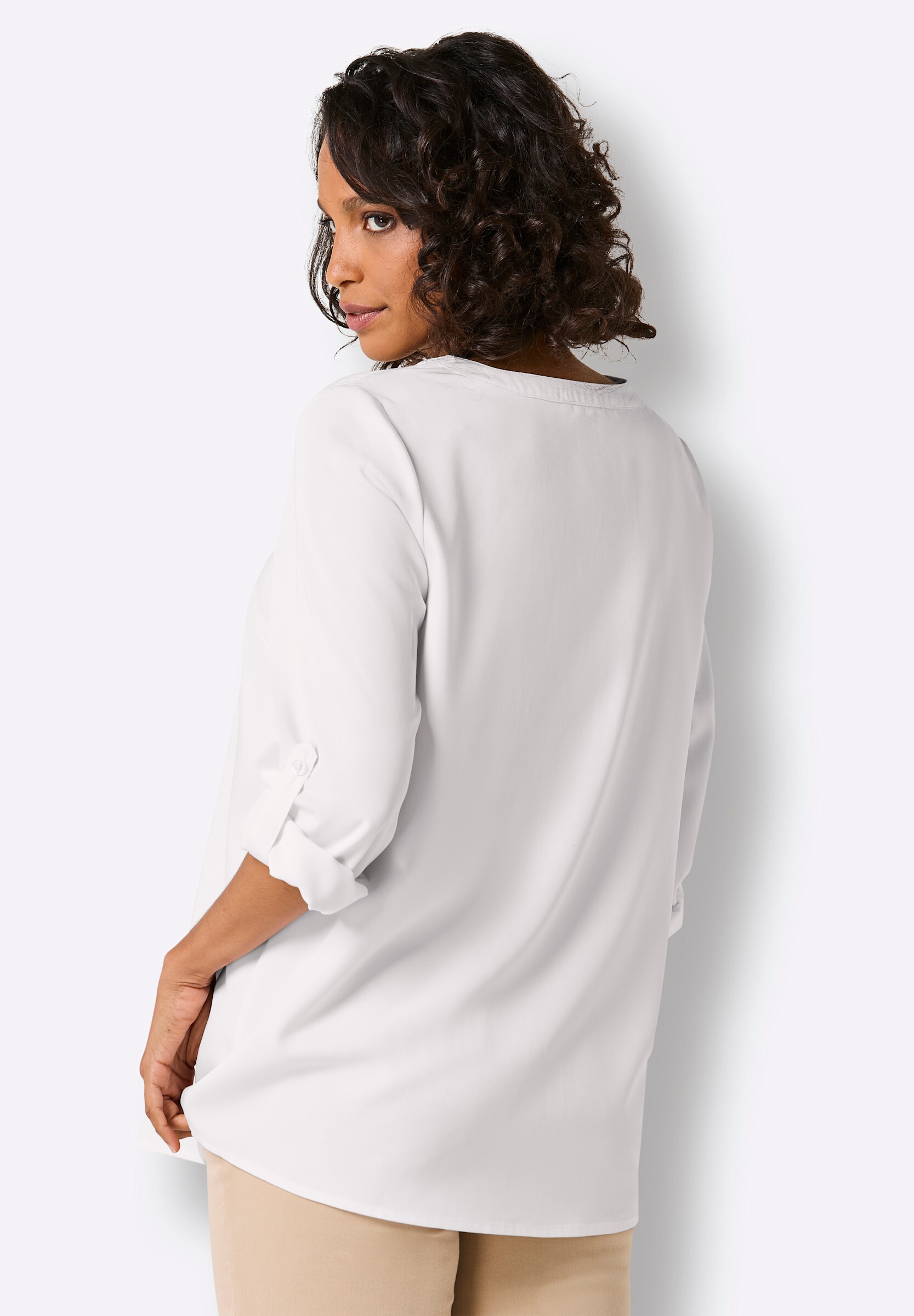 creation L Schlupfbluse »Modal-Bluse Longbluse mit seidig-mattem Glanz«