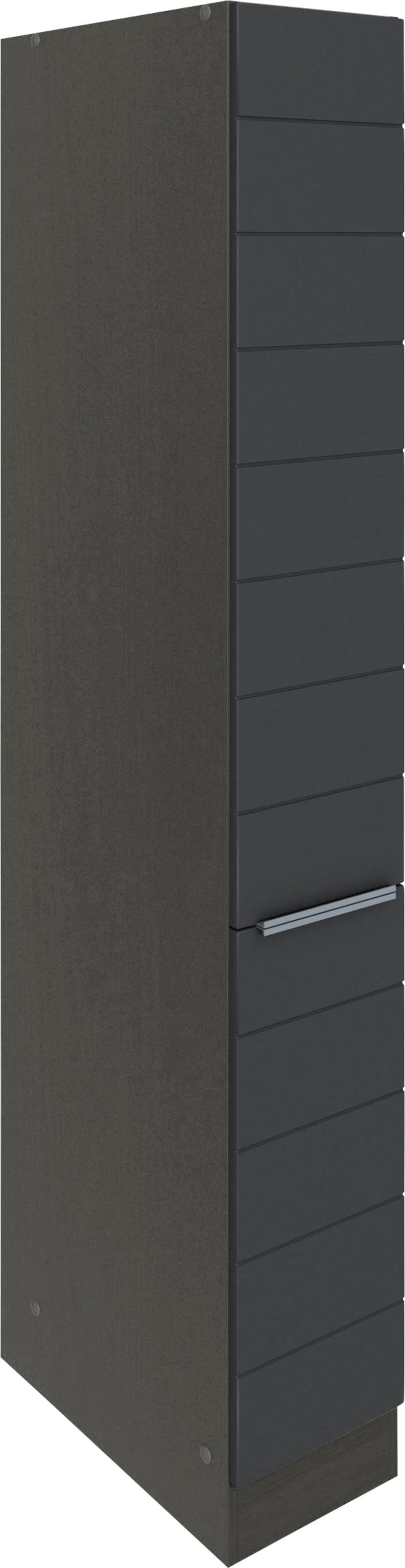 KOCHSTATION Apothekerschrank »KS-Luhe« 30 cm breit, hochwertige MDF-Fronten mit waagerechter Lisene