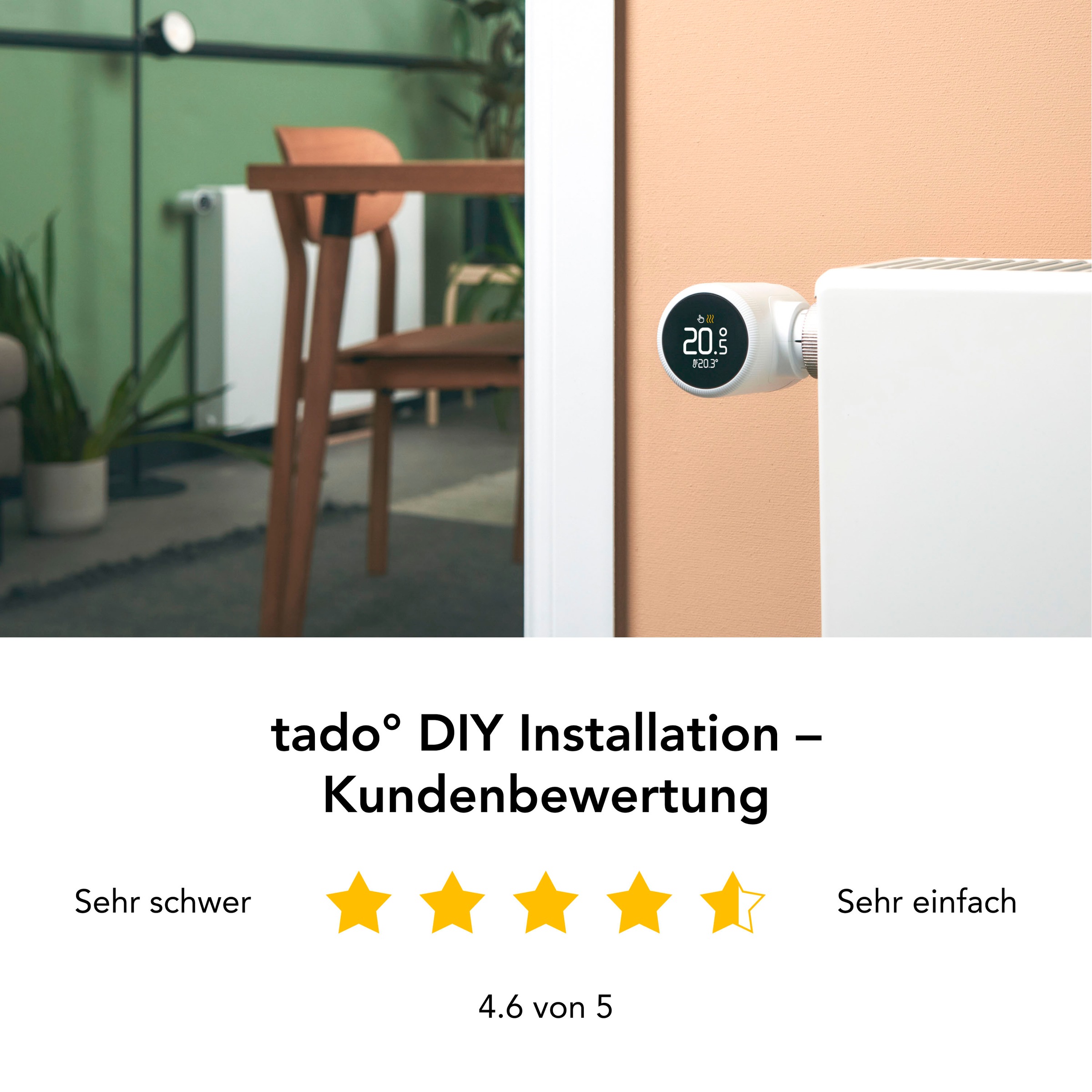 Tado Heizkörperthermostat »Heizkörper-Thermostat X - Quattro Pack + Bridge X«