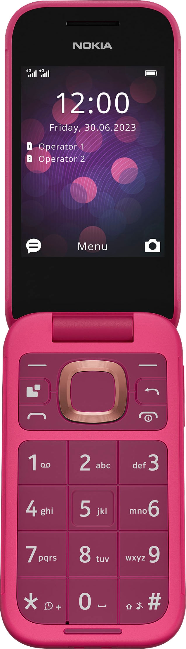 Nokia Klapphandy »2660 Flip«, rosa, 7,11 cm/2,8 Zoll, 0,13 GB Speicherplatz, 0,3 MP Kamera