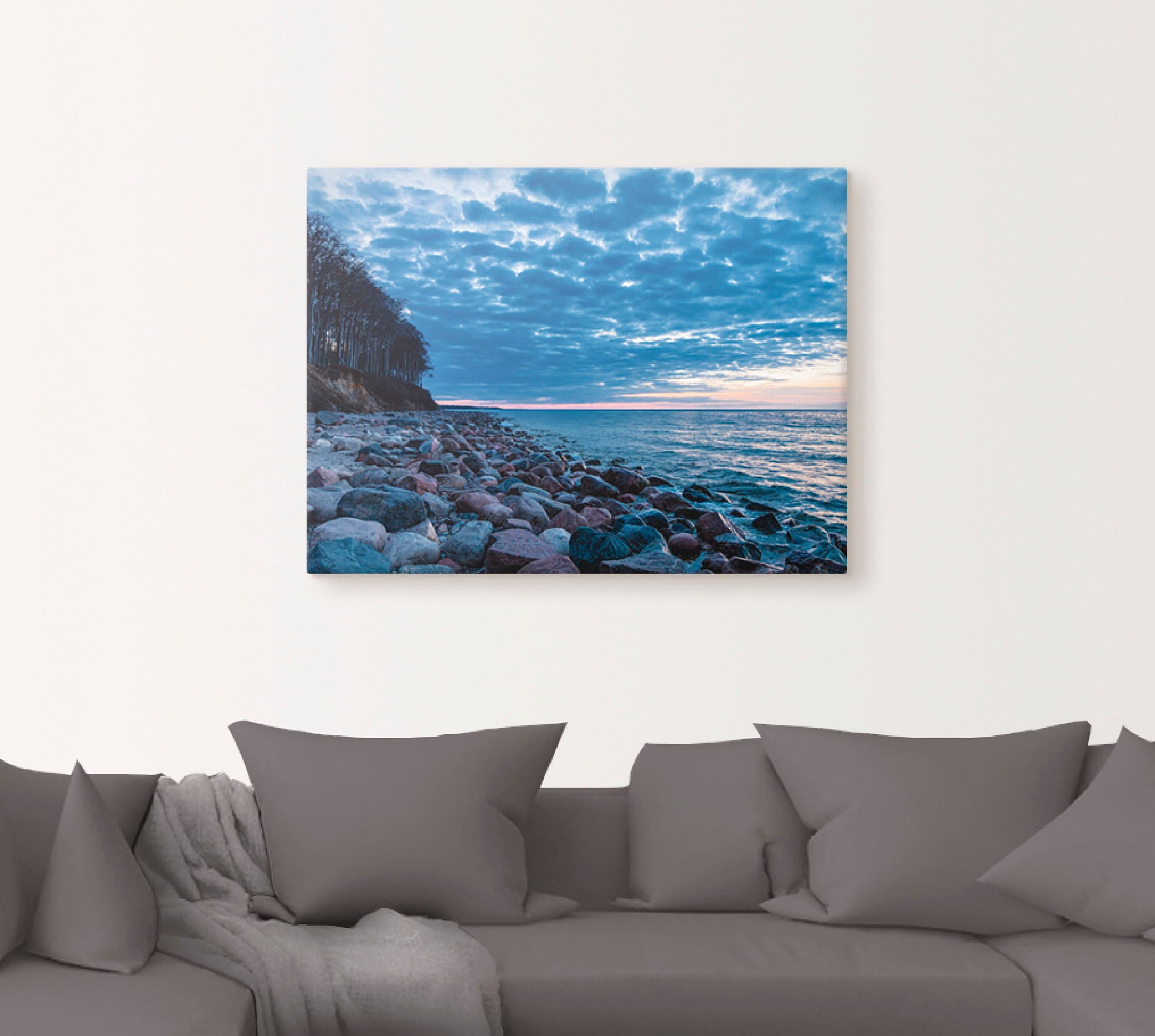 Artland Wandbild »Steine an der Küste der Ostsee«, Küste, (1 St.), als Leinwandbild, Wandaufkleber in verschied. Größen