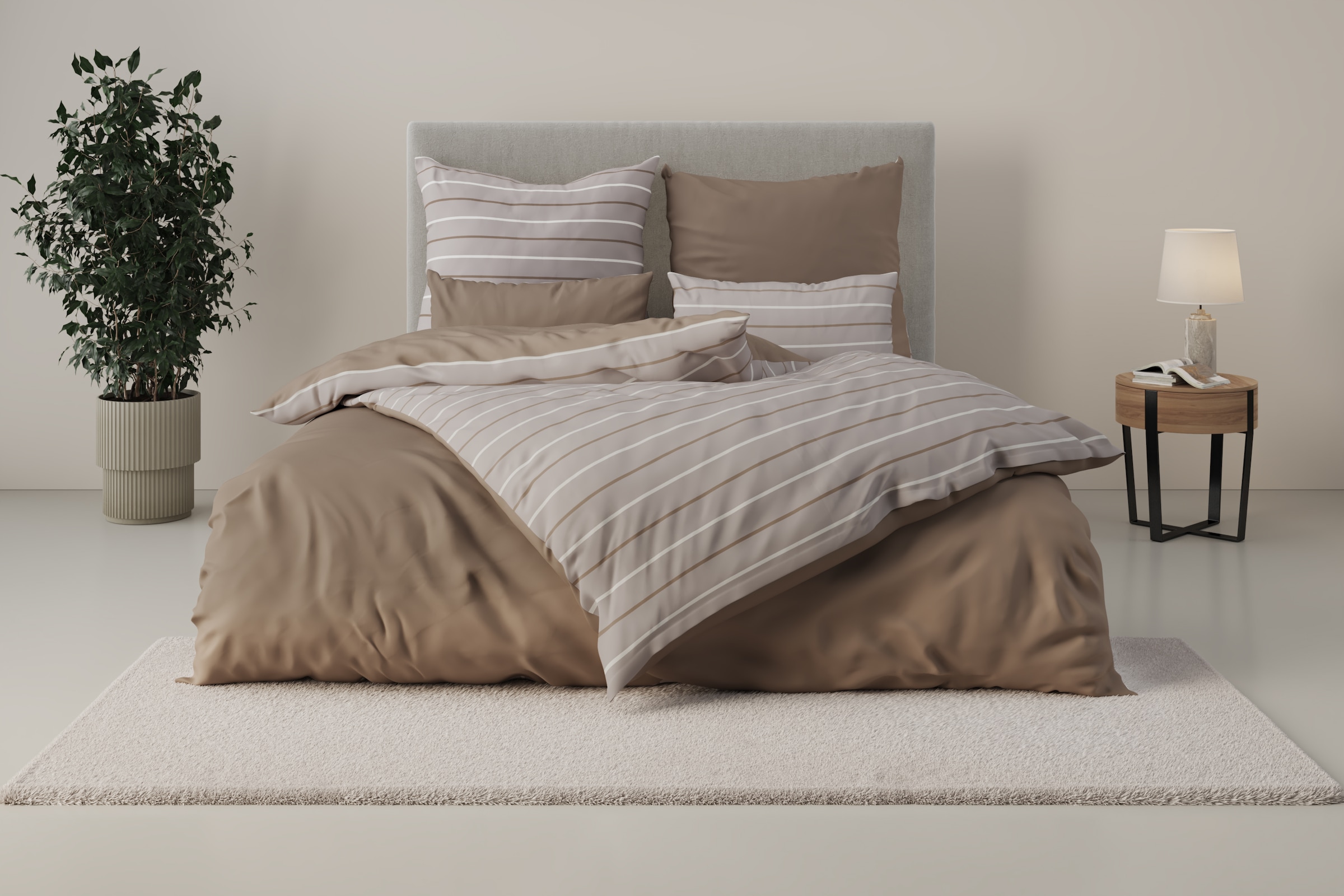 Bruno Banani Bettwäsche »Dana« 2 Stk. in Gr. 135x200 oder 155x220 cm, 100% Baumwolle, Renforcé