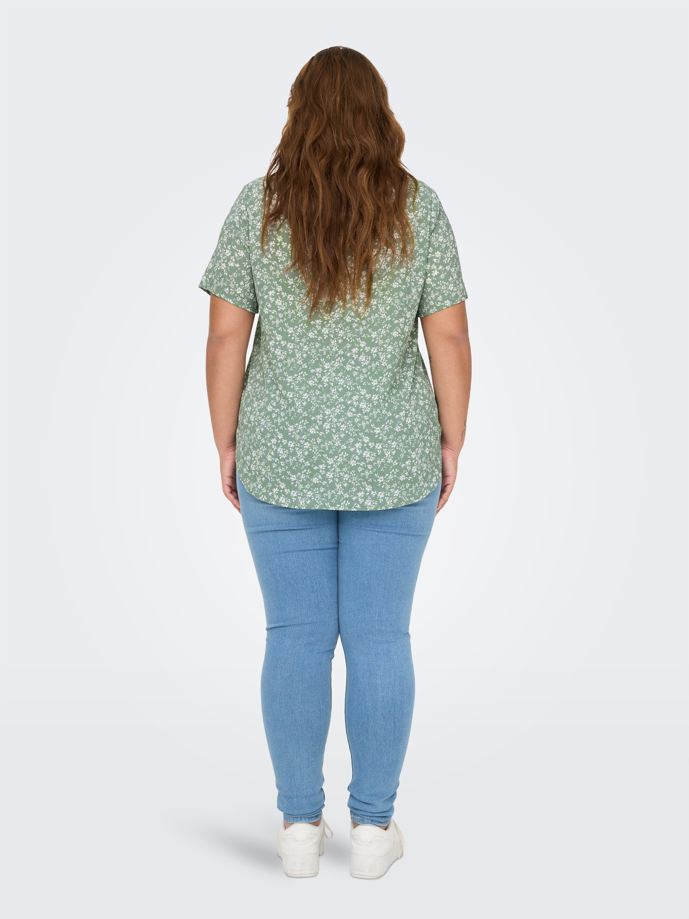 ONLY CARMAKOMA Shirtbluse »CARVICA SS TOP WVN NOOS« Materialmix, regular fit