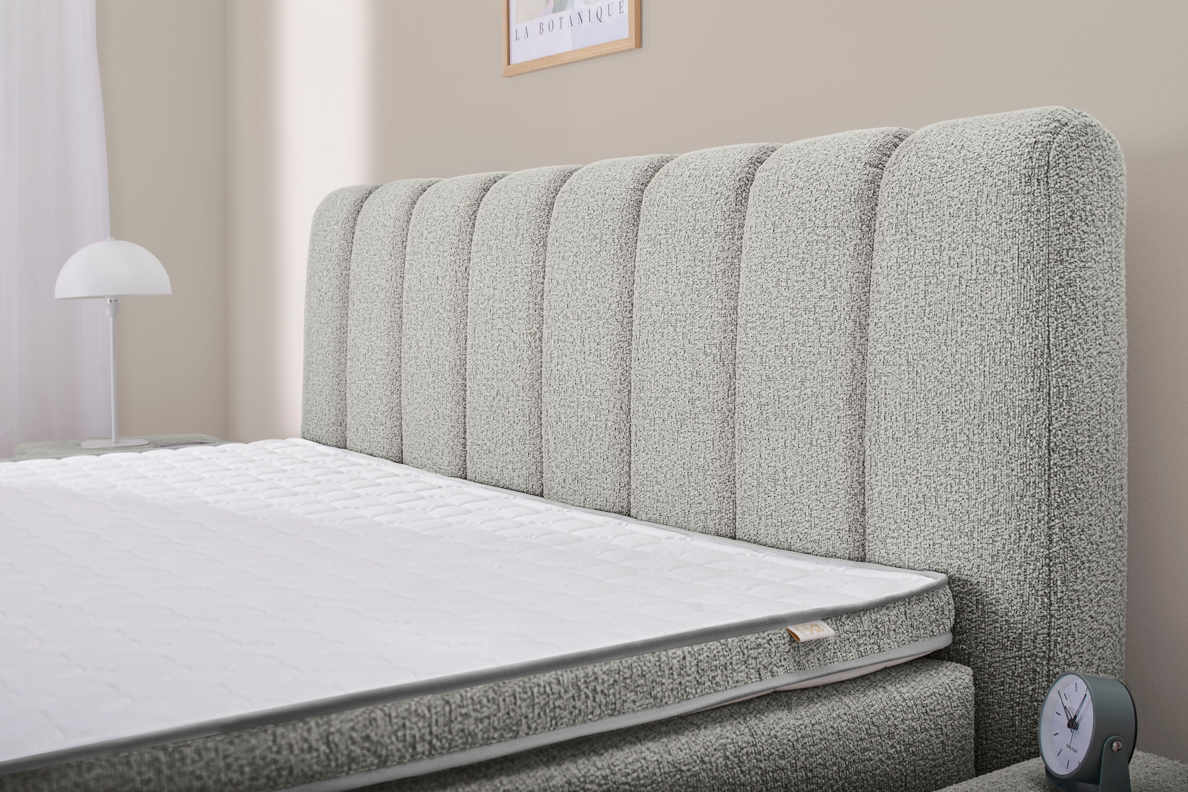 Jockenhöfer Gruppe Boxspringbett »TILDA, wahlweise mit Bettkasten, mit Taschenfederkernmatratze H3-H4« mit Kaltschaumtopper, hochwertiger Strukturstoff-Bezug, 180x200cm