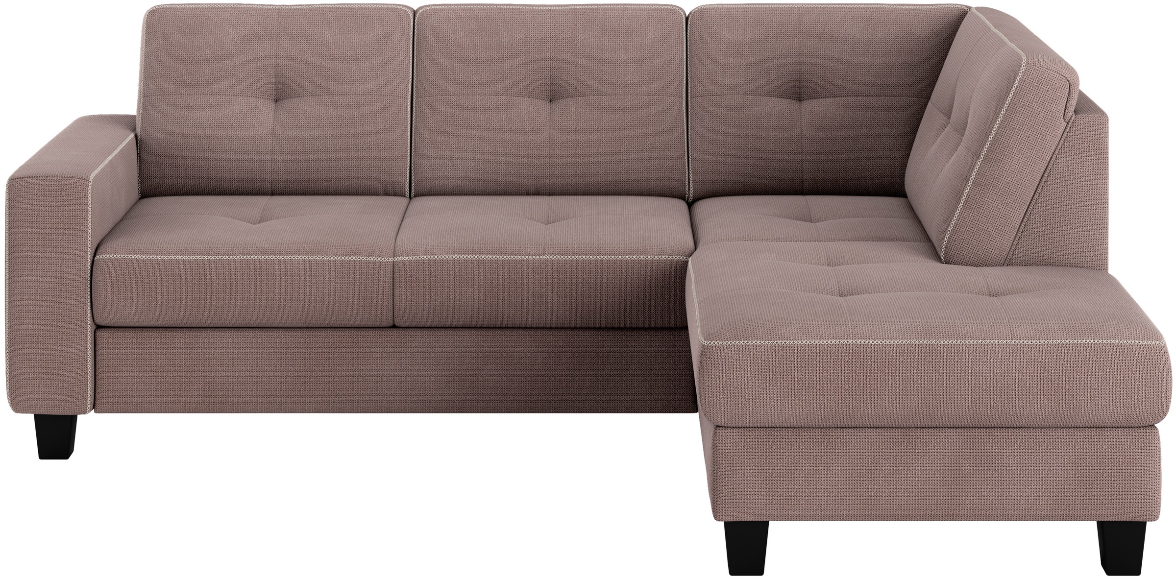Places of Style Ecksofa »Varese«, Kreuznaht in beige