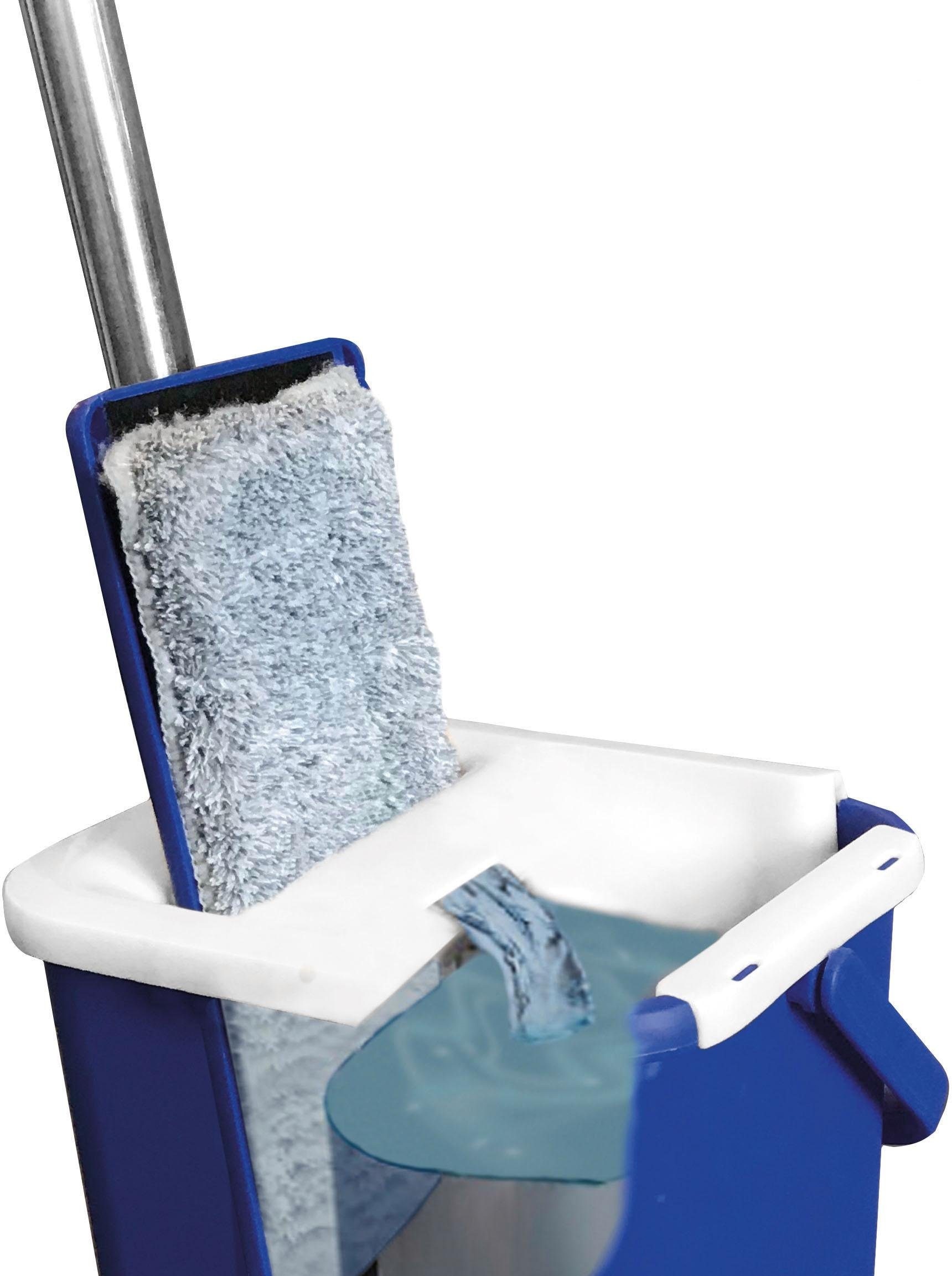 MediaShop Bodenwischer-Set »Livington Touchless Mop«, inkl. Doppeleimer und Mikrofaserpad, 2,7 Liter