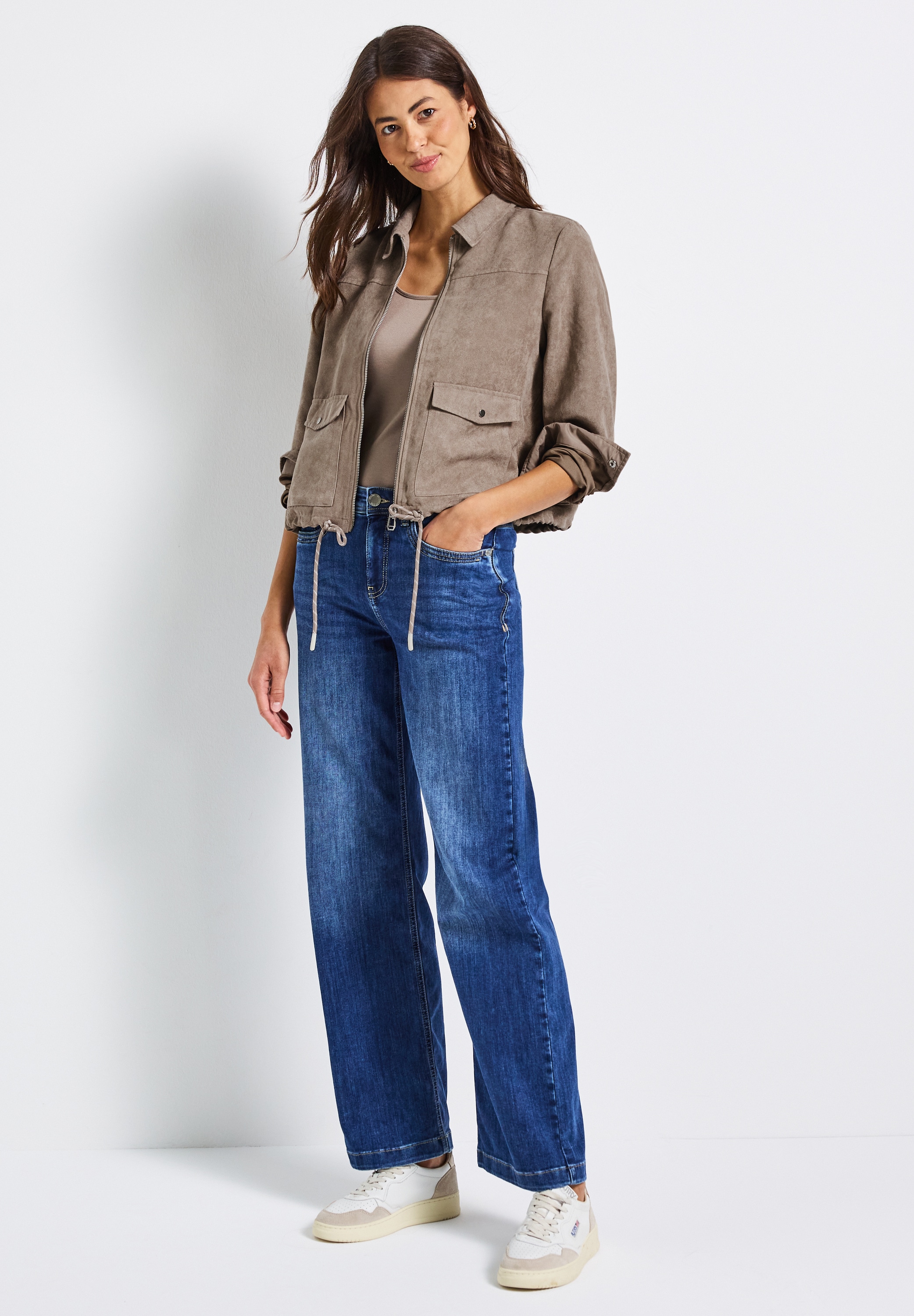 STREET ONE Cordjacke, mit Zipper
