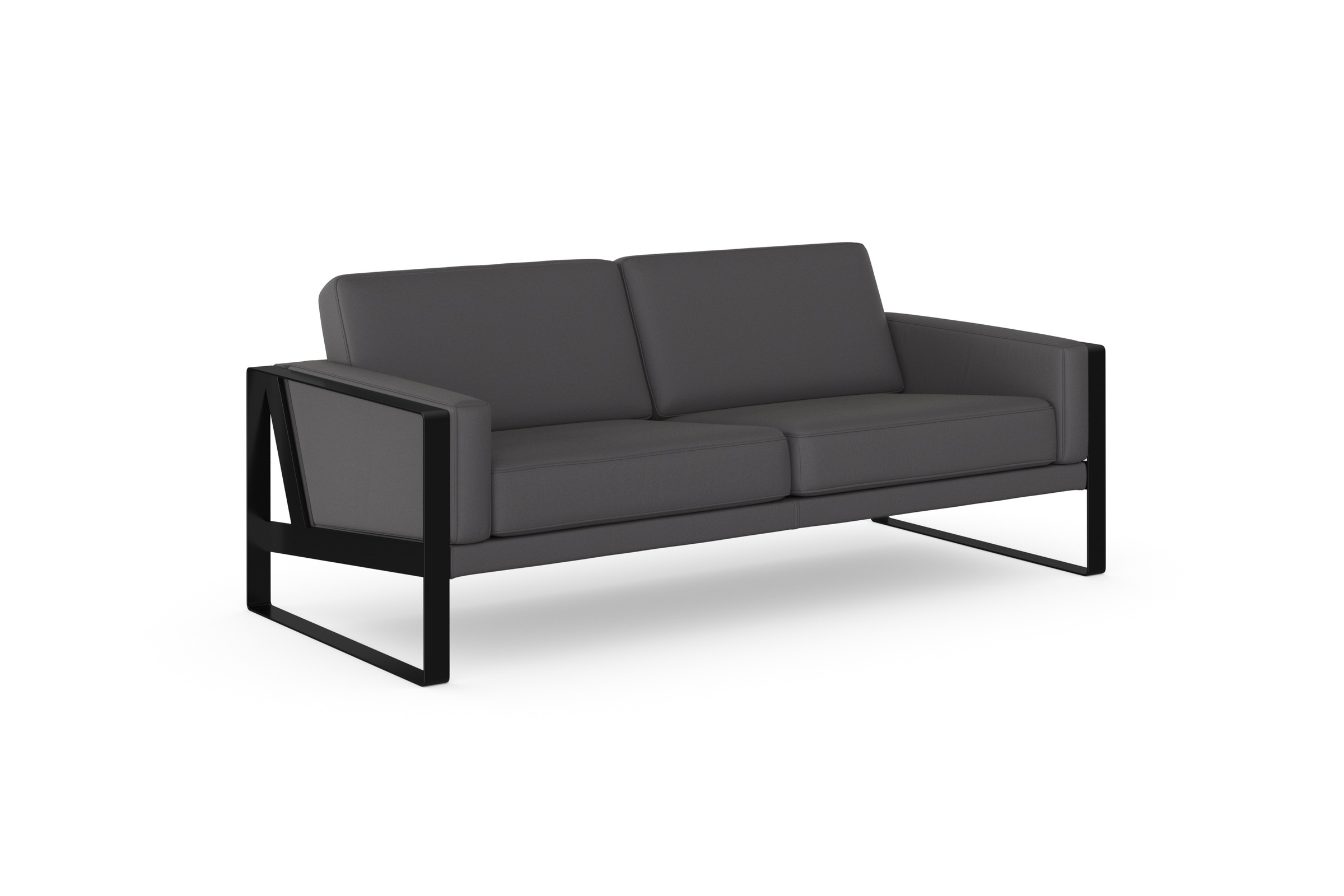 machalke® 2,5-Sitzer »frame«, Ledersofa mit Kufe in Schwarz