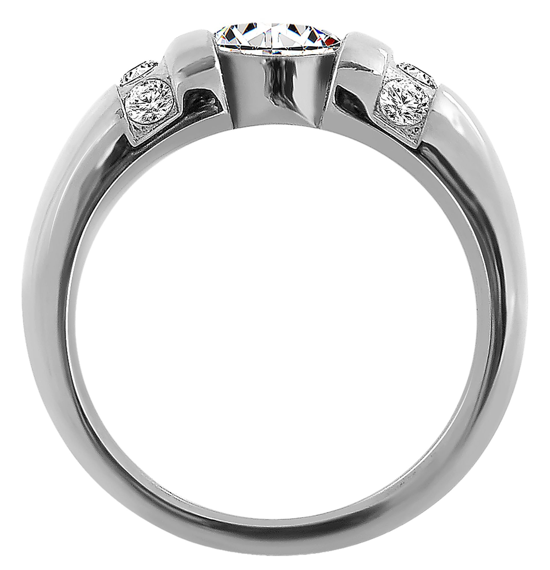 Adelia´s Fingerring »Damen Ring aus Edelstahl mit Zirkonia«