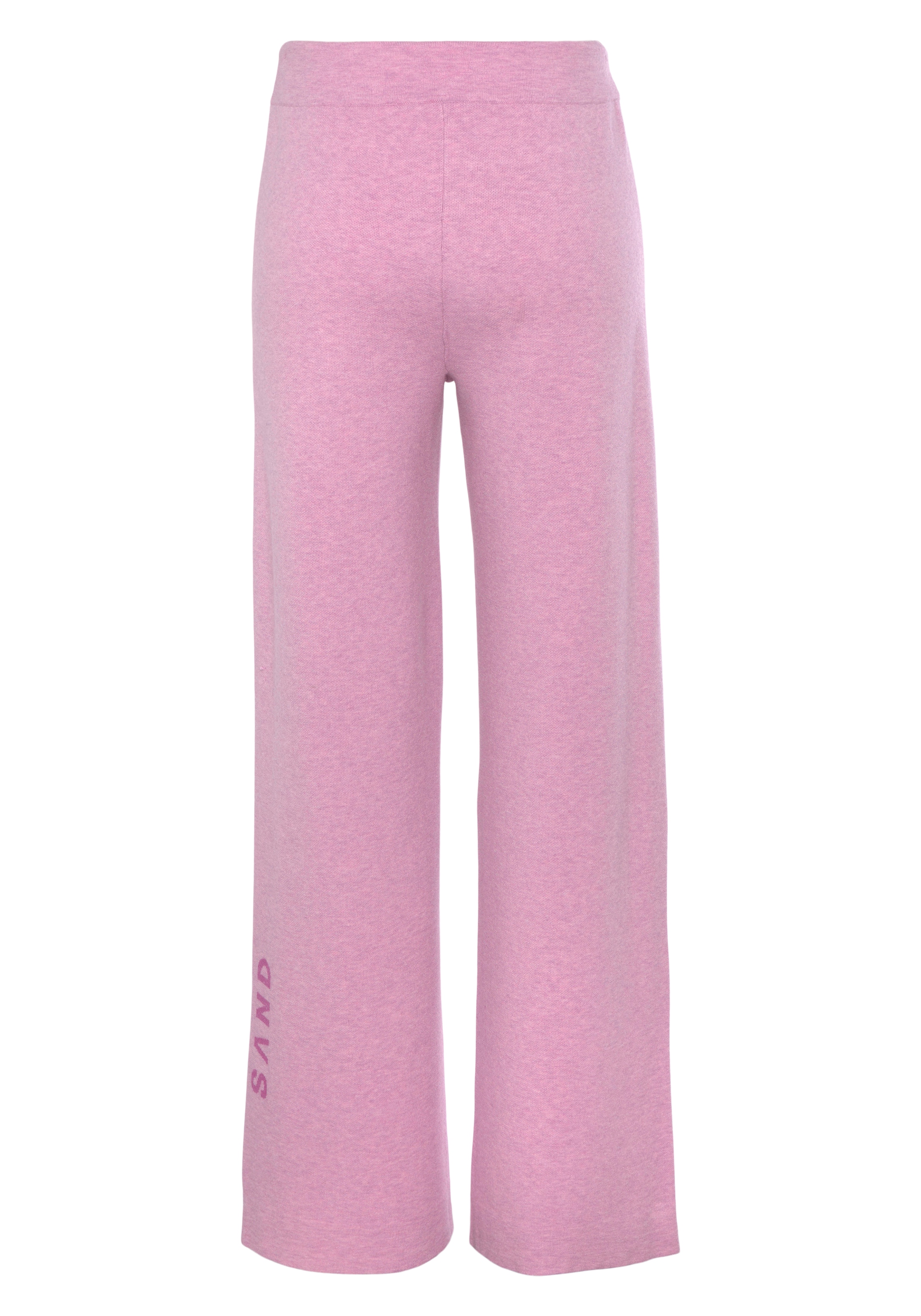 Elbsand Strickhose »- Loungehose - Relaxhose«, mit weitem Bein und eingestricktem Logo, Loungewear