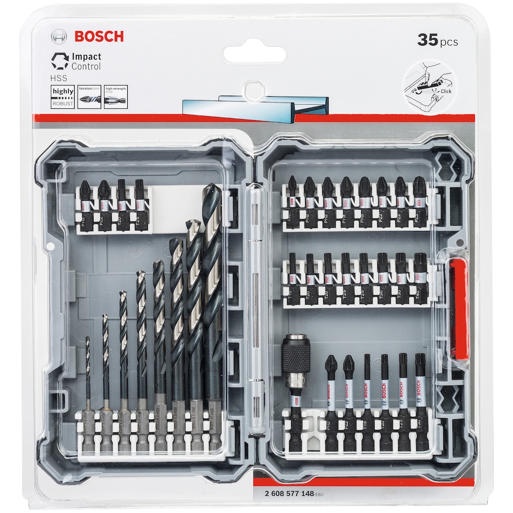 Bosch Professional Bohrer- und Bitset »Impact Control«, (35 St.)