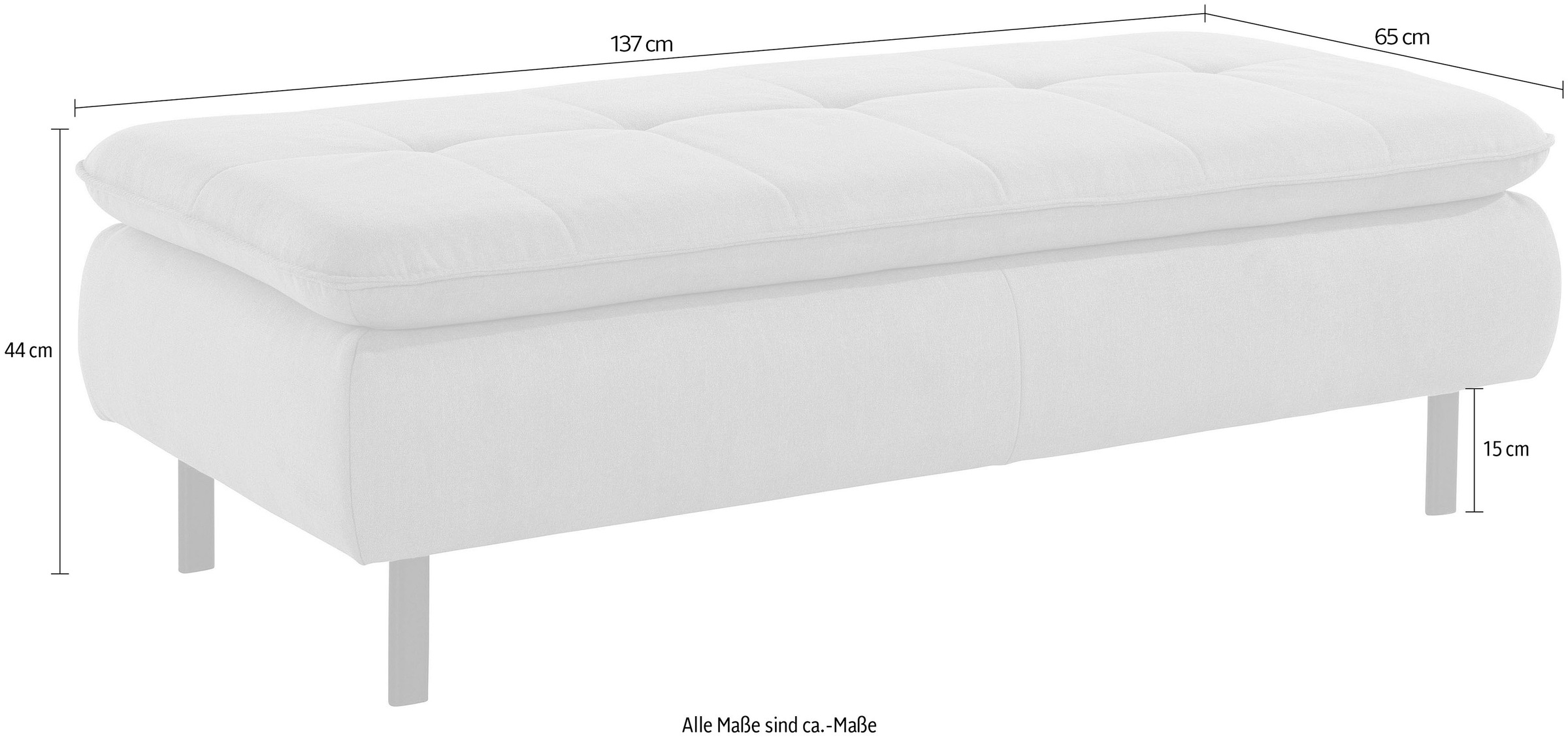 INOSIGN Hockerbank »Birkholm«, passend zur Serie "Birkholm", B/T/H: 137/65/44 cm
