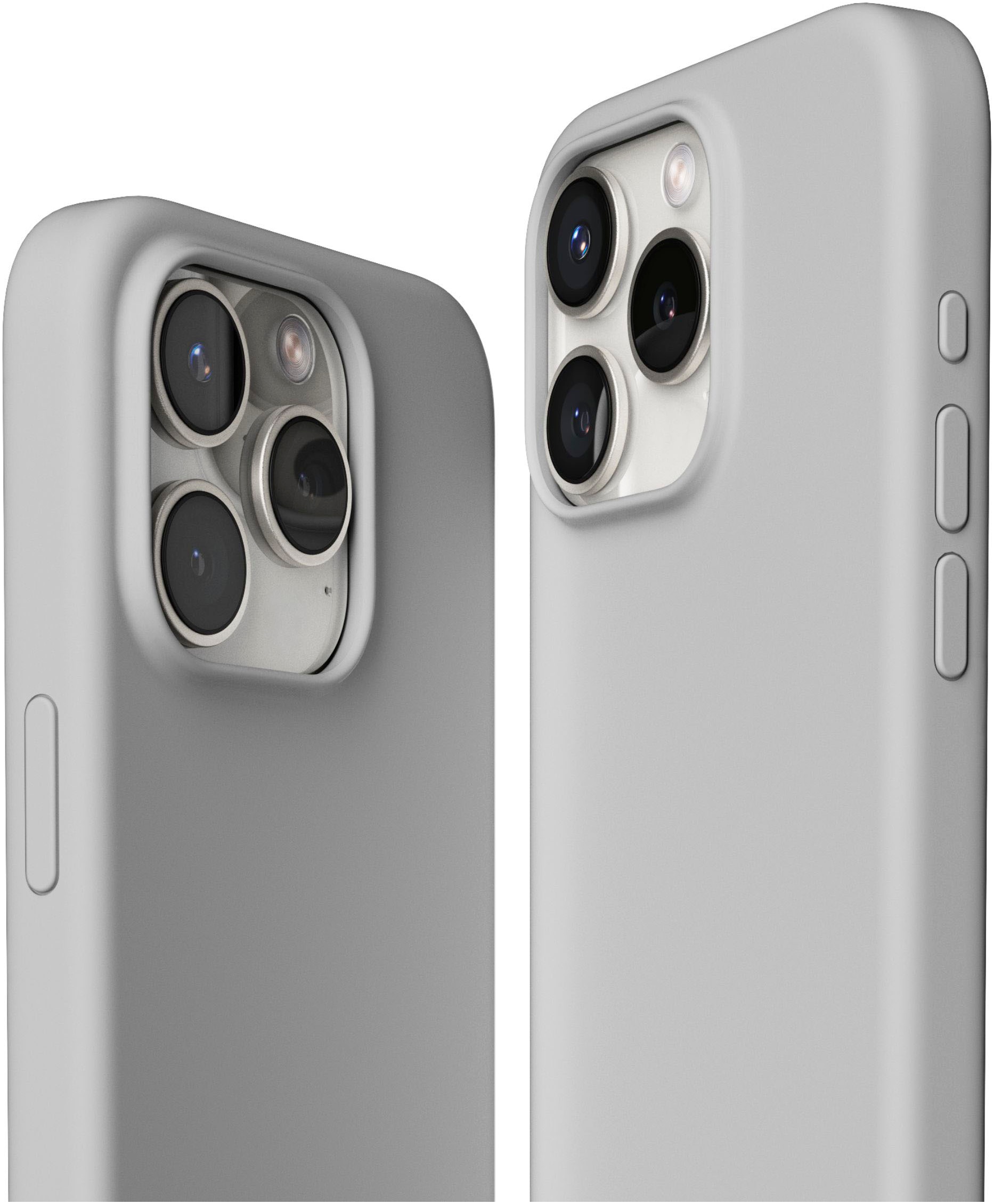 VONMÄHLEN Smartphone-Hülle »iPhone 15 Pro Max, Eco Silicone Case - Light Gray«
