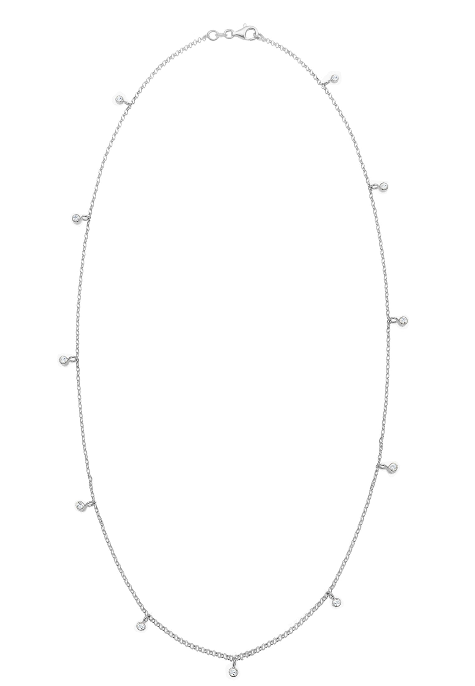 Elli Silberkette »Halskette Weiß 925 Sterling Silber, mit Kristallen von Swarovski®«