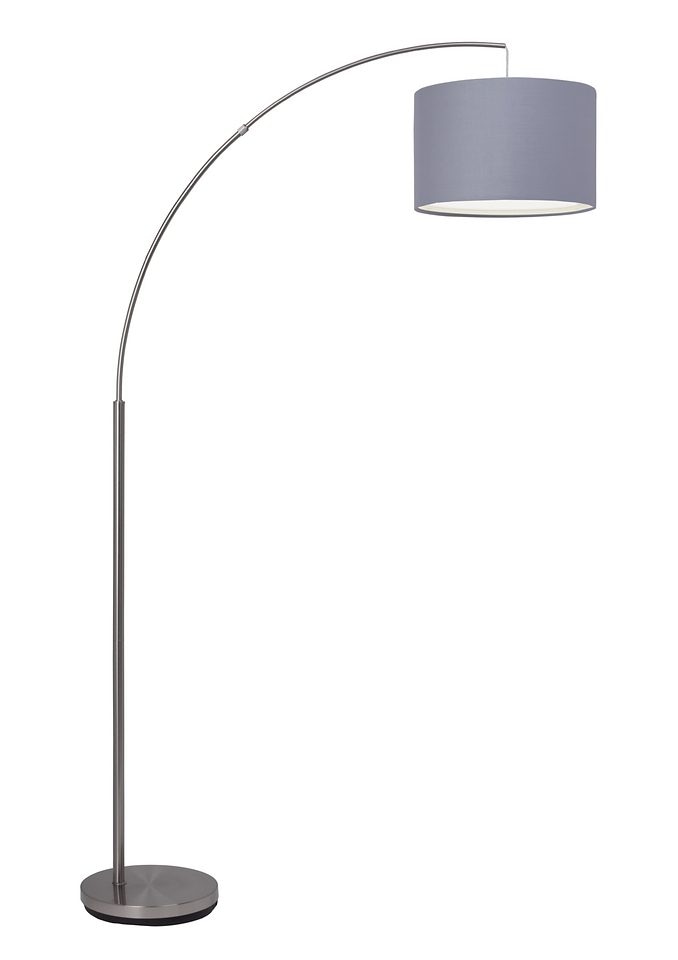 Brilliant Bogenlampe »Clarie«, 1 flammig-flammig, 29cm Höhe, E27 max. 60W, LED geeignet, mit grauem Textilschirm