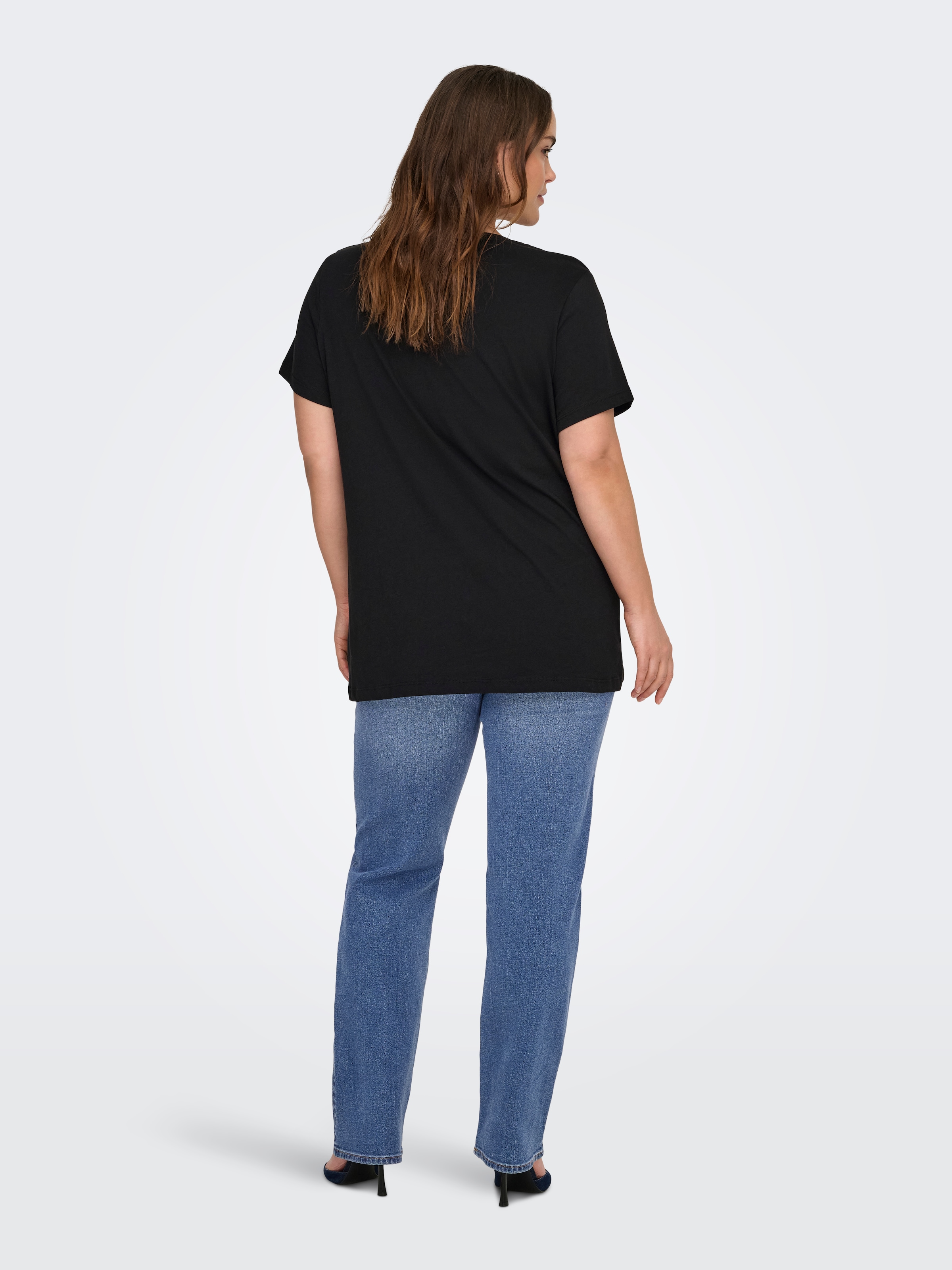 ONLY CARMAKOMA Kurzarmshirt »CARROLL LIFE SS O-NECK REG TEE LC JRS«