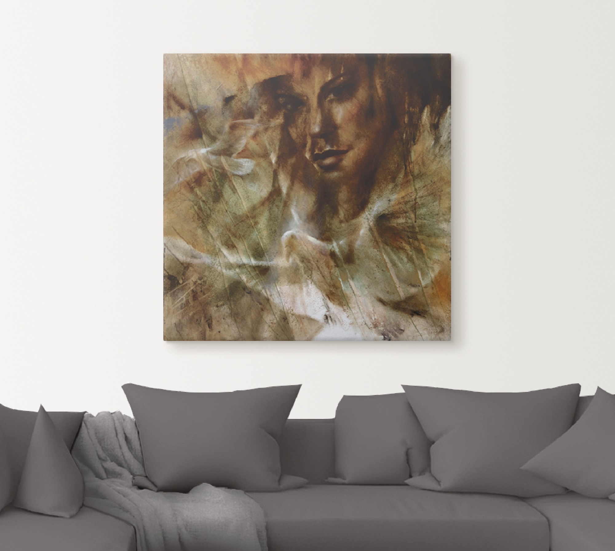 Artland Wandbild »Taube, Möwe und Jana«, klassische Fantasie, (1 St.), als Leinwandbild, Poster in verschied. Größen