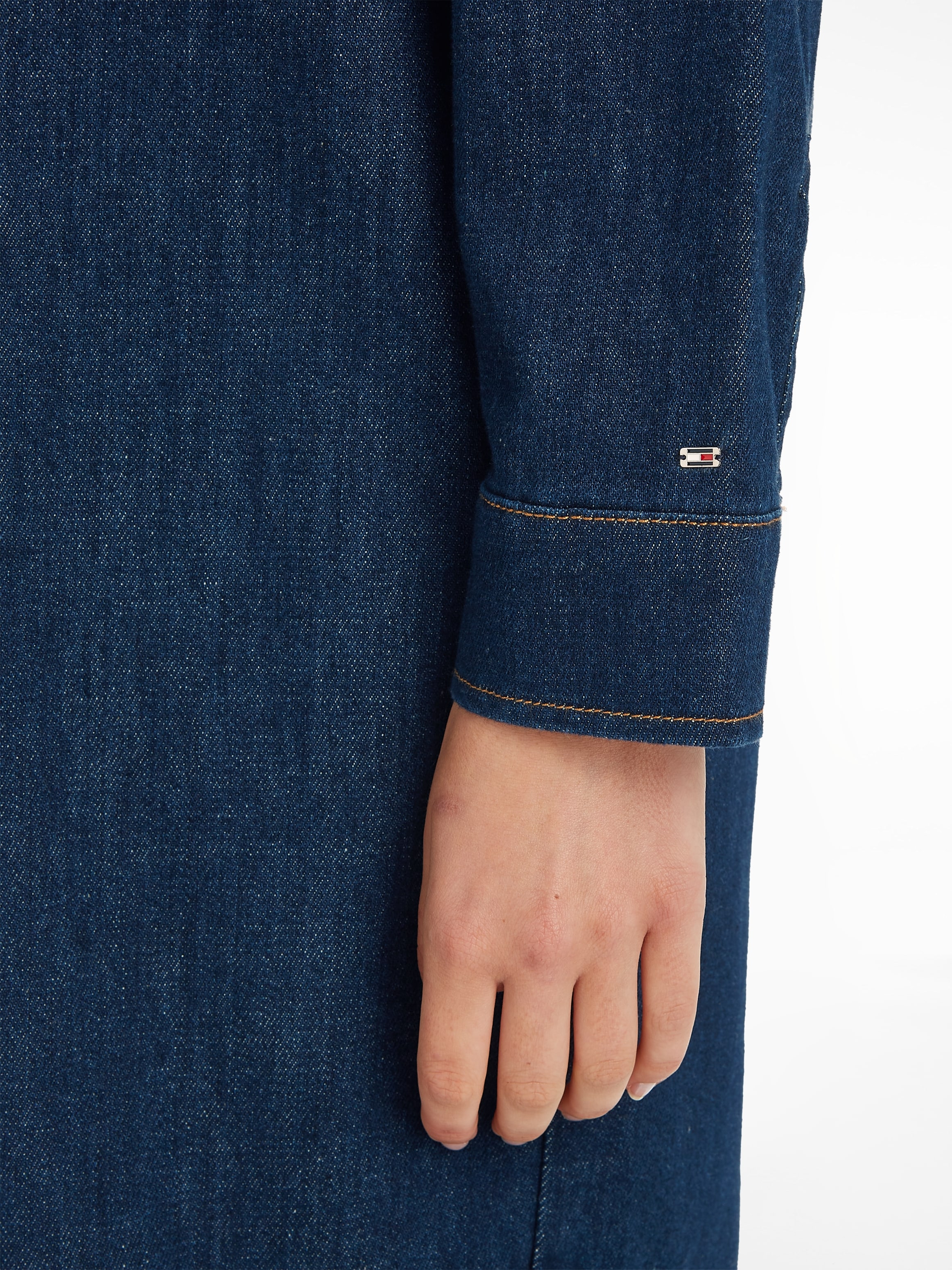 Tommy Hilfiger Jeanskleid »DNM LS SHIRT DRESS NALA«, mit durchgehender  Druckerleiste bestellen online bei OTTO
