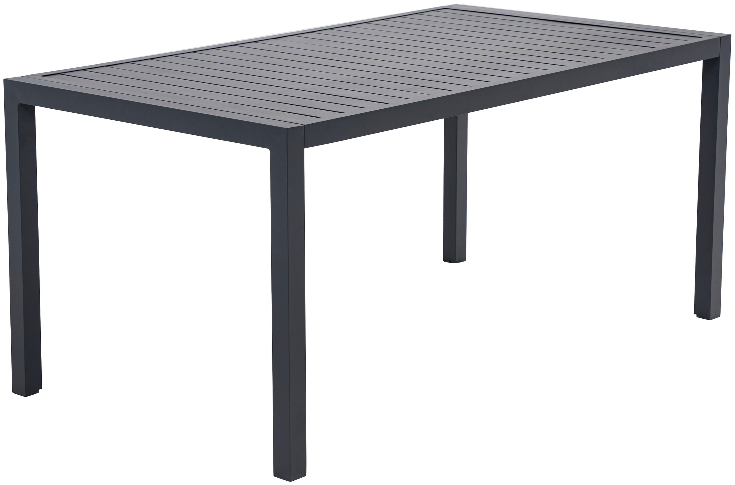 KONIFERA Garten-Essgruppe »Messina«, (Set, 7 tlg., 6x Sessel, 1x Tisch 160x90x74 cm, Aluminium, Textilgewebe), klappbar, 7-fach verstellbare Rückenlehne, Tischplatte aus Alulatten