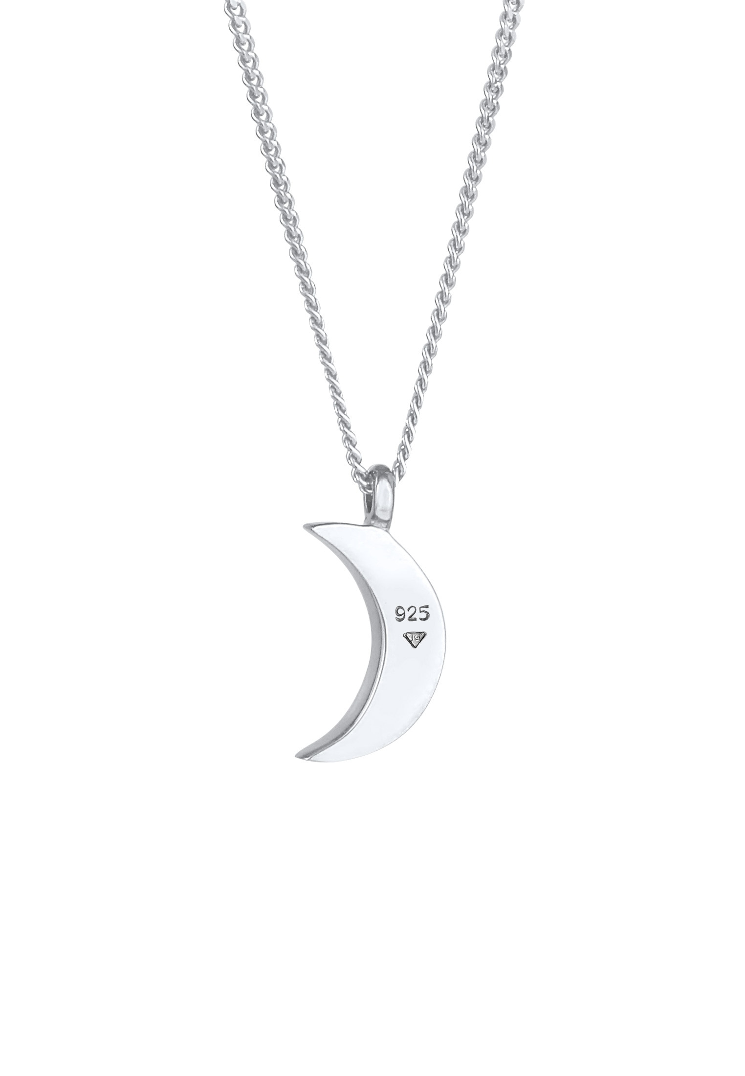 Elli Silberkette »Halskette Halbmond Astro 925 Silber, mit Kristallen von Swarovski®«