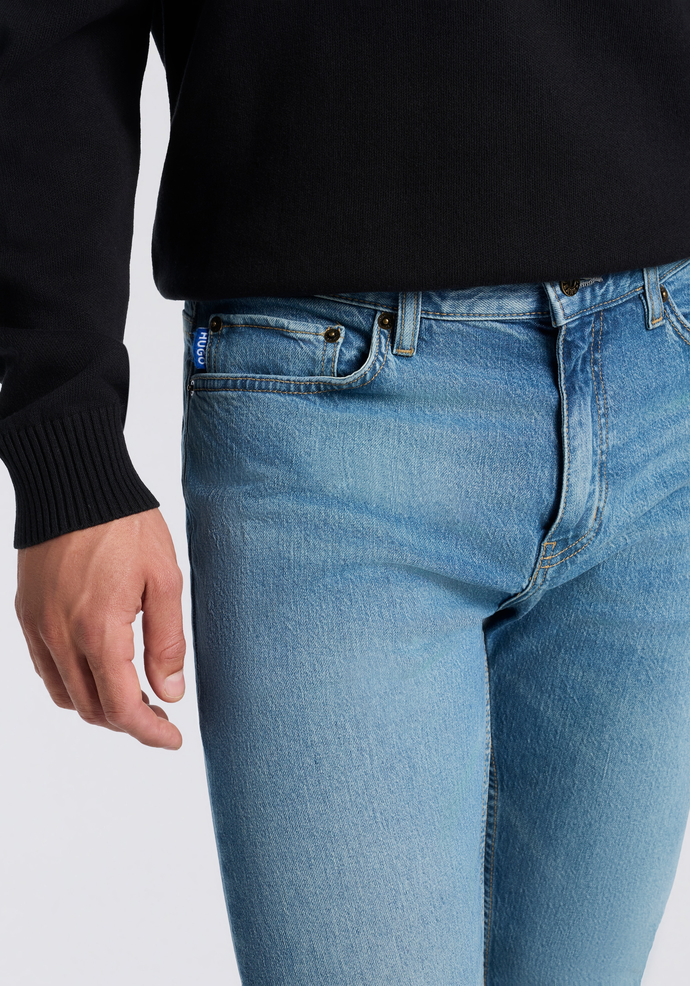 HUGO Blue Slim-fit-Jeans »Ash«, mit Stone-washed-Finish
