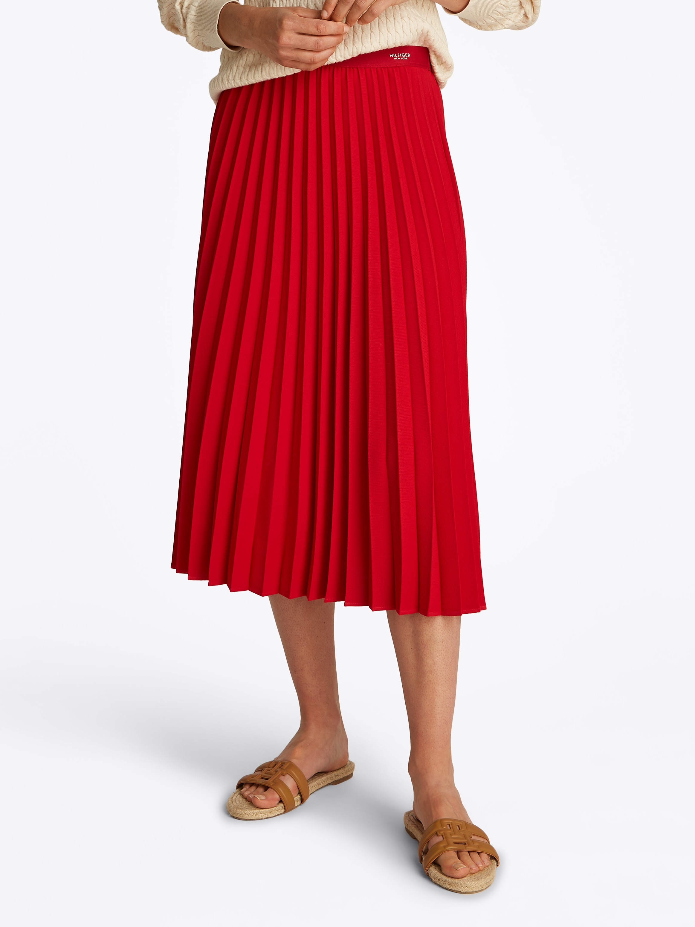 Tommy Hilfiger Langarmbluse »SOFT VIS V NECK LS BLOUSE«, mit Raffungen