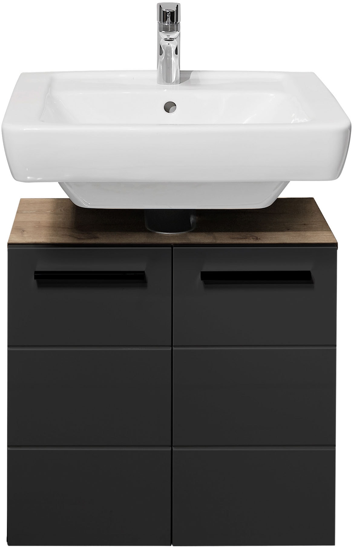 BASIC by Balculina Waschbeckenunterschrank »Rom BxHxT 60x62x31« 1 Stk. tlg. Breite 60cm, Kunststoffgriffe, Made in Europa