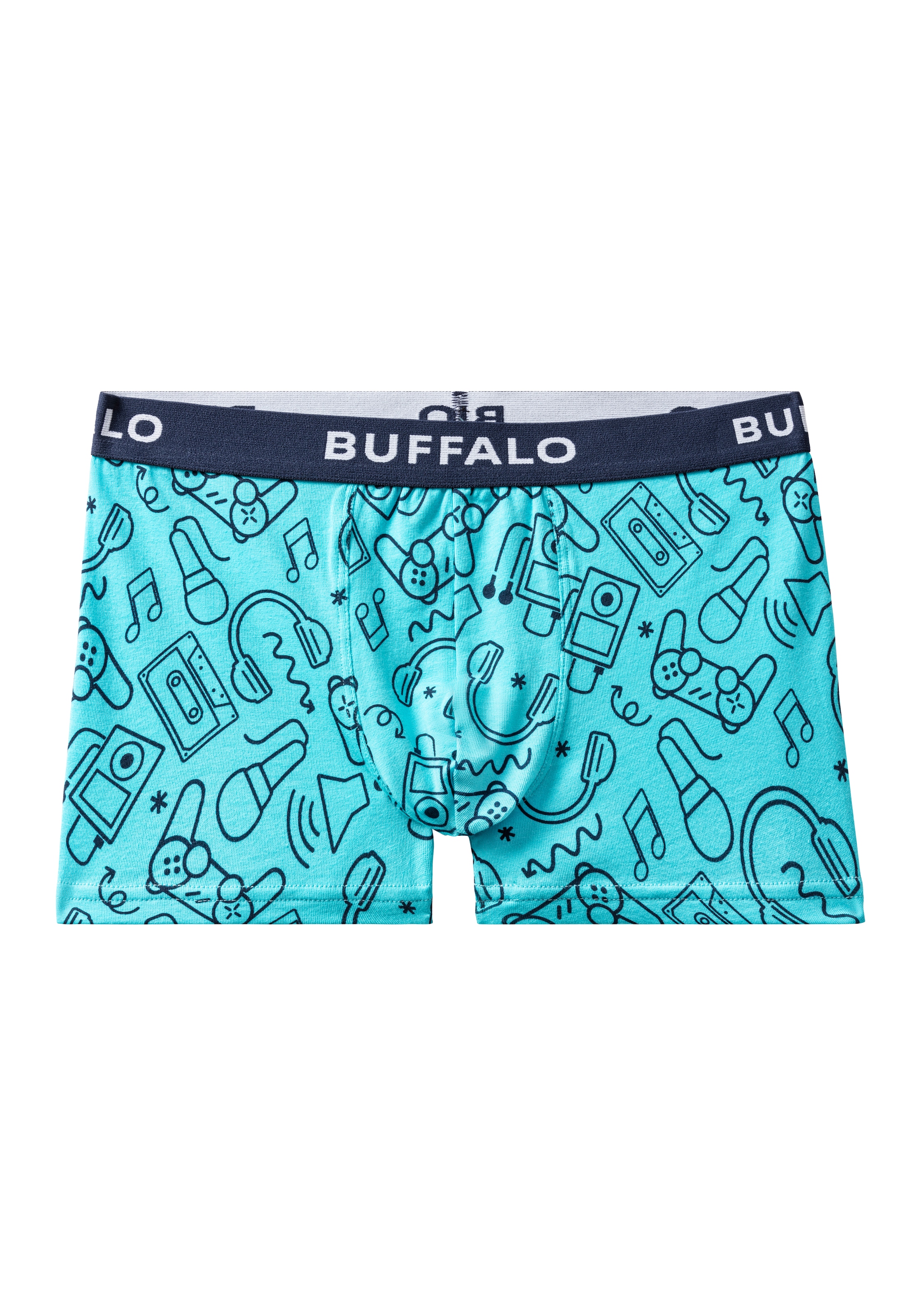 Buffalo Boxer »Boxershorts für Jungen«, (Packung, 4 St.), unifarben und mit Gaming-Print