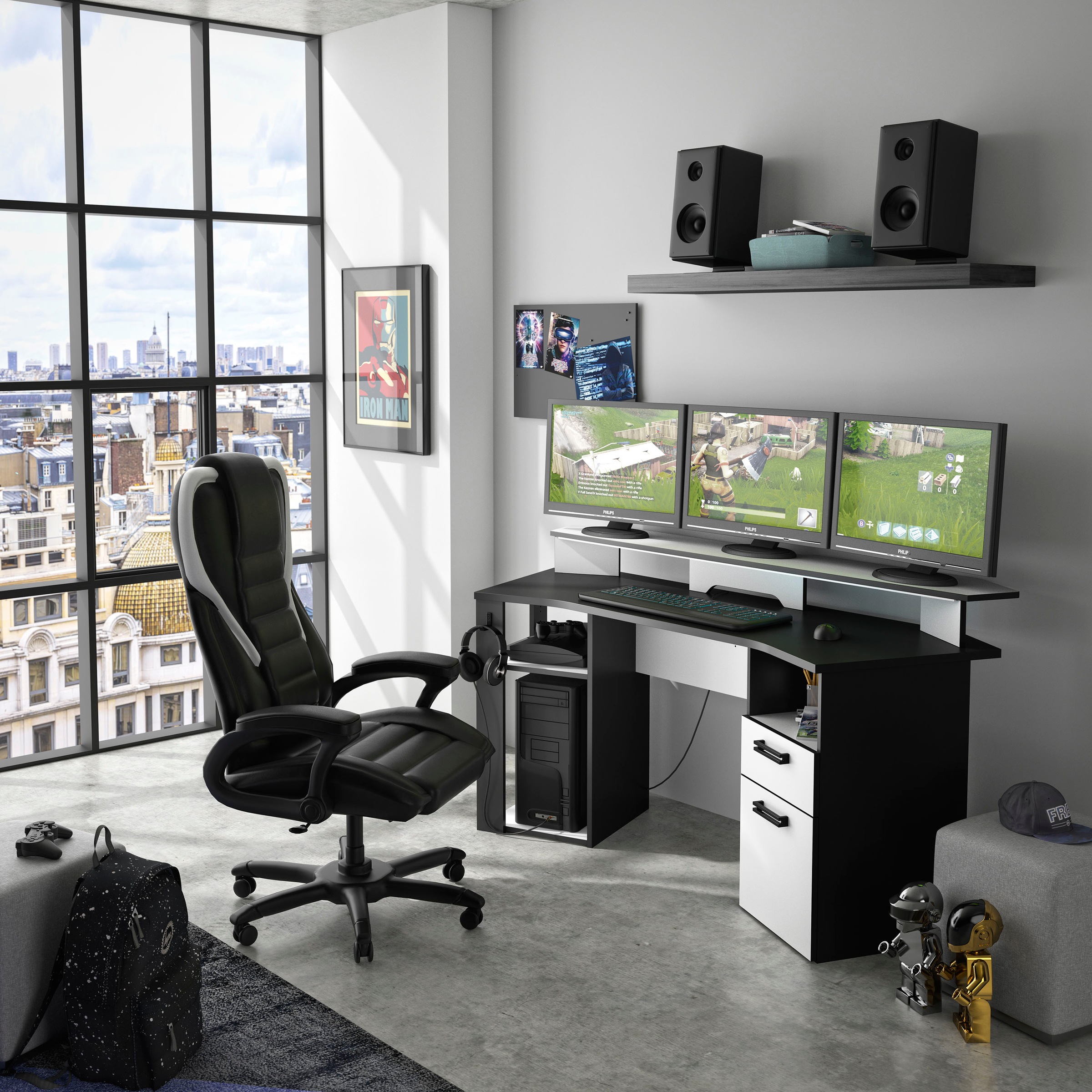 Gami Gamingtisch »Invaders«, mit LED Beleuchtung