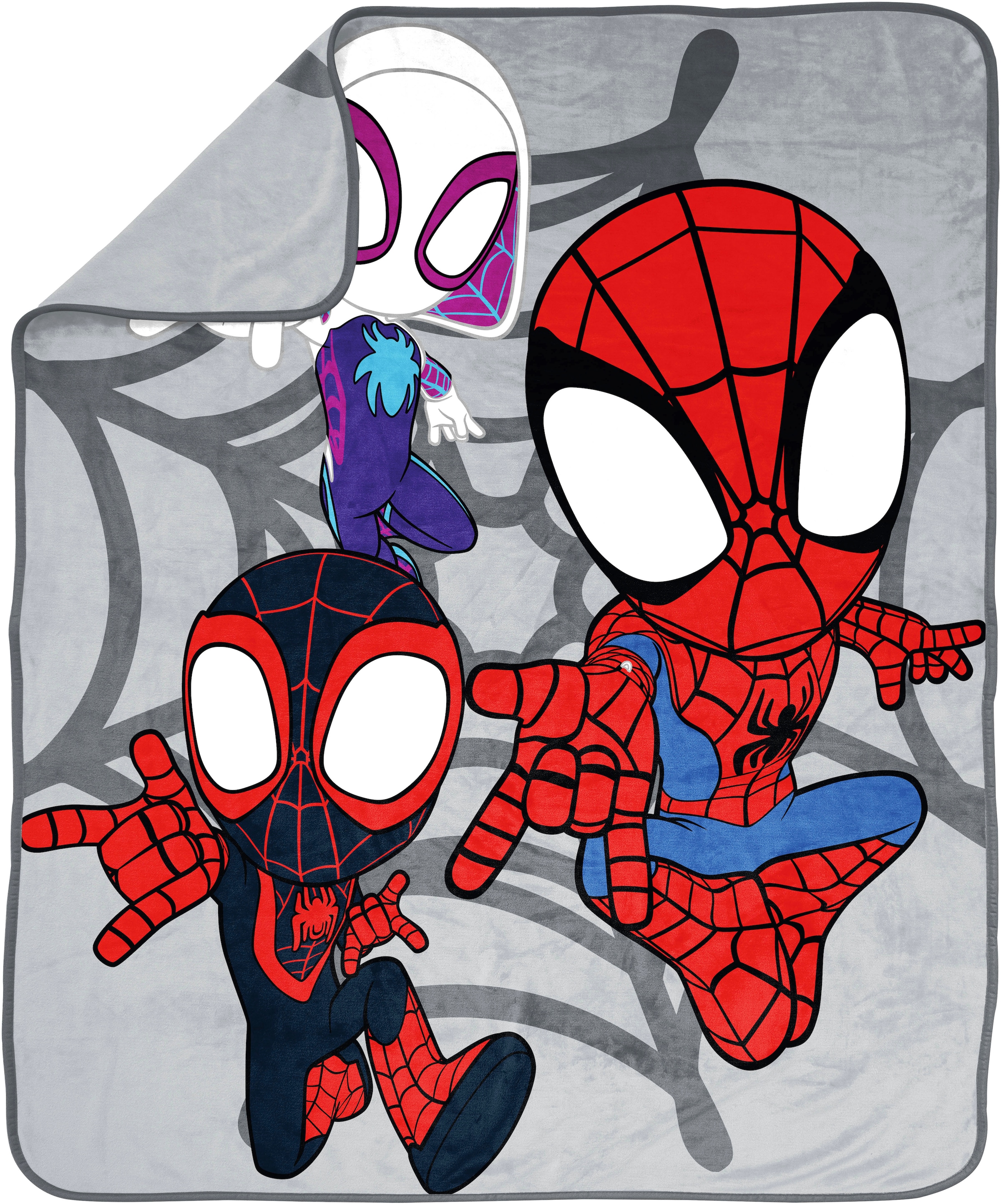 MARVEL Kinderdecke »Marvel Spidey 130 x 150 cm« mit Miles Morales & Ghost ESider Gwen