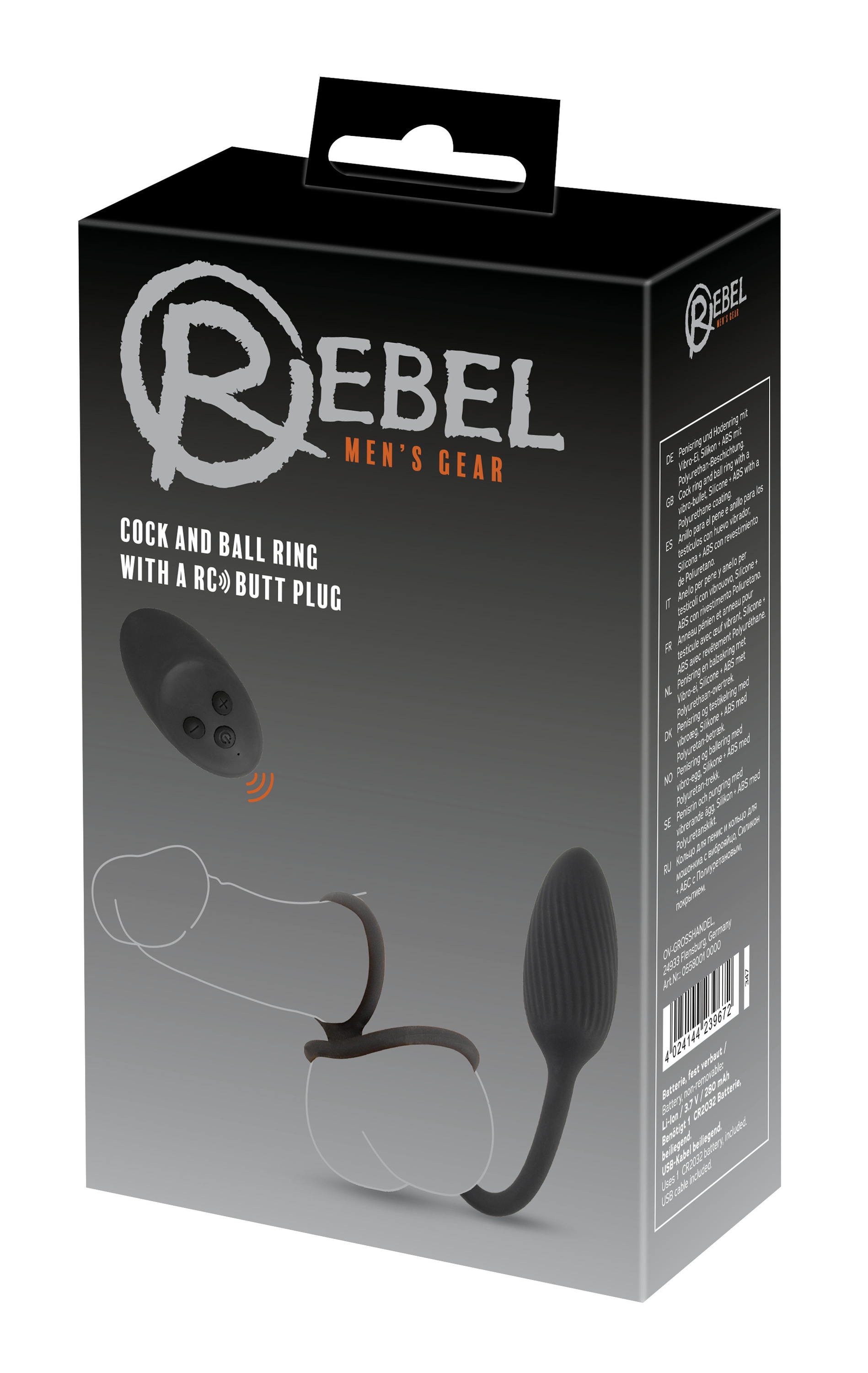 REBEL Anal-Stimulator »Vibro-Analplug Rings with a RC B-Plug« ()