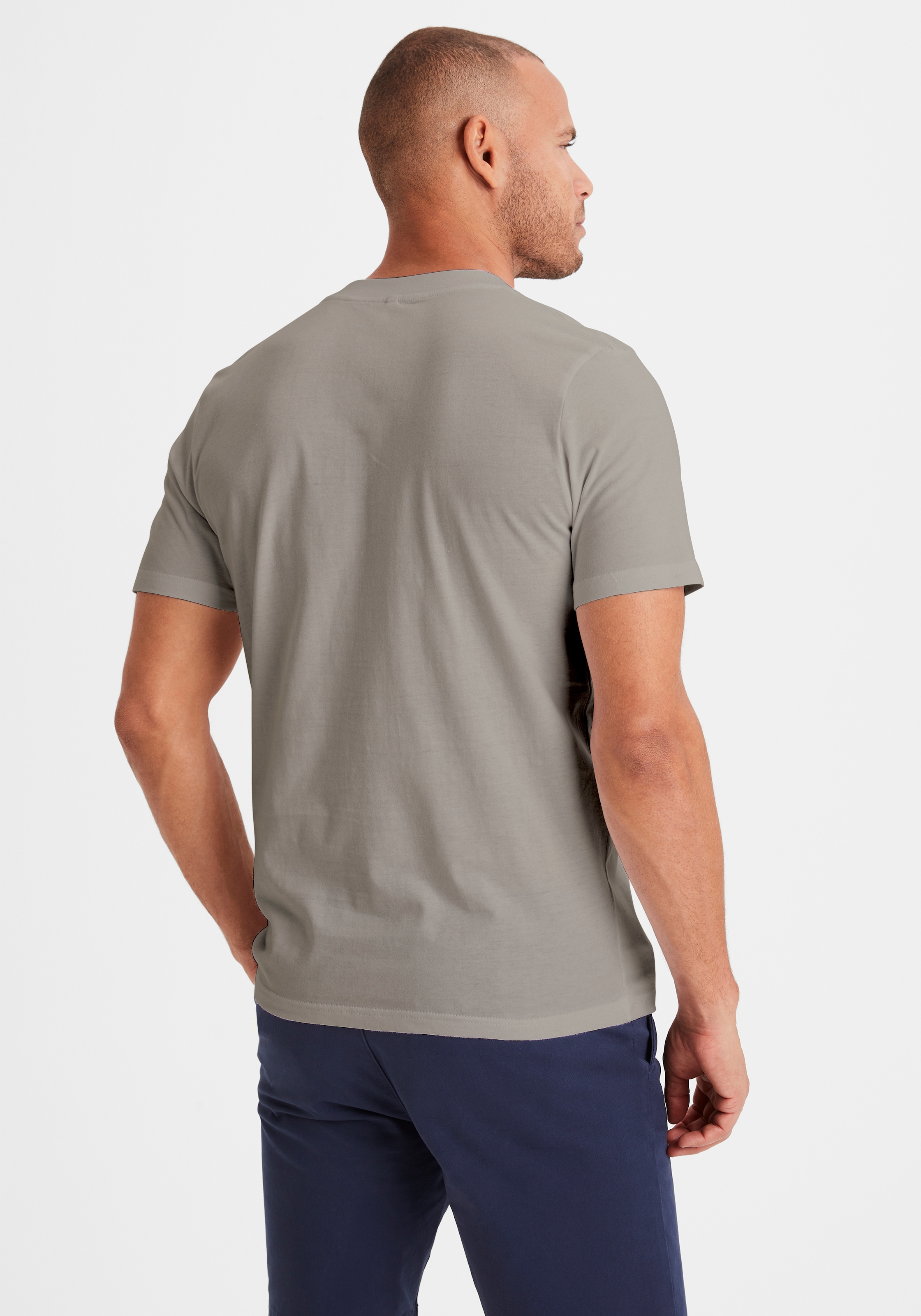 KangaROOS T-Shirt »Regular Fit,«, (2er-Pack), Freizeitshirt mit Kurzarm, V-Ausschnitt aus reine Baumwolle